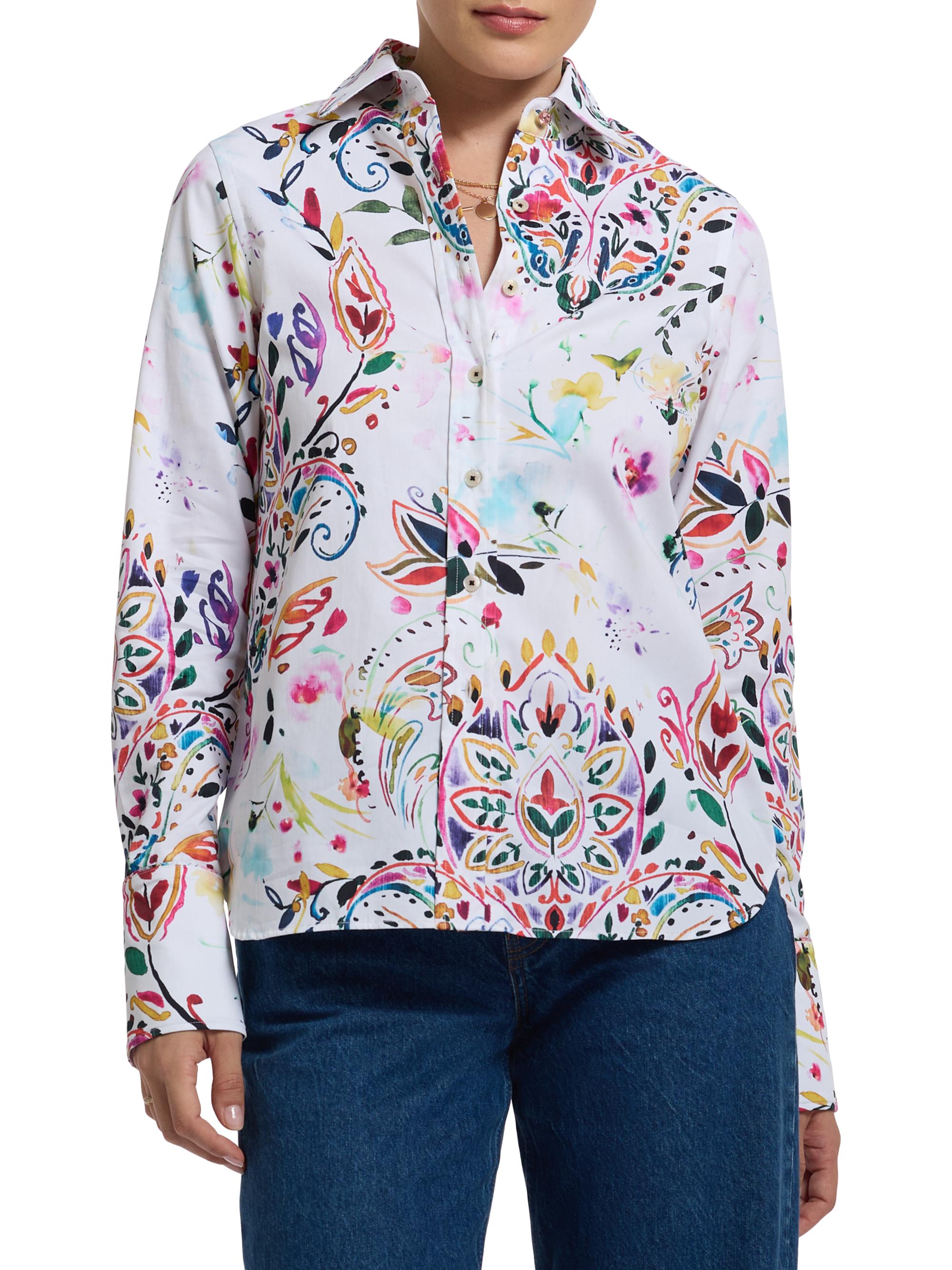 Robert Graham Women's Priscilla Paisley Button-Front Shirt