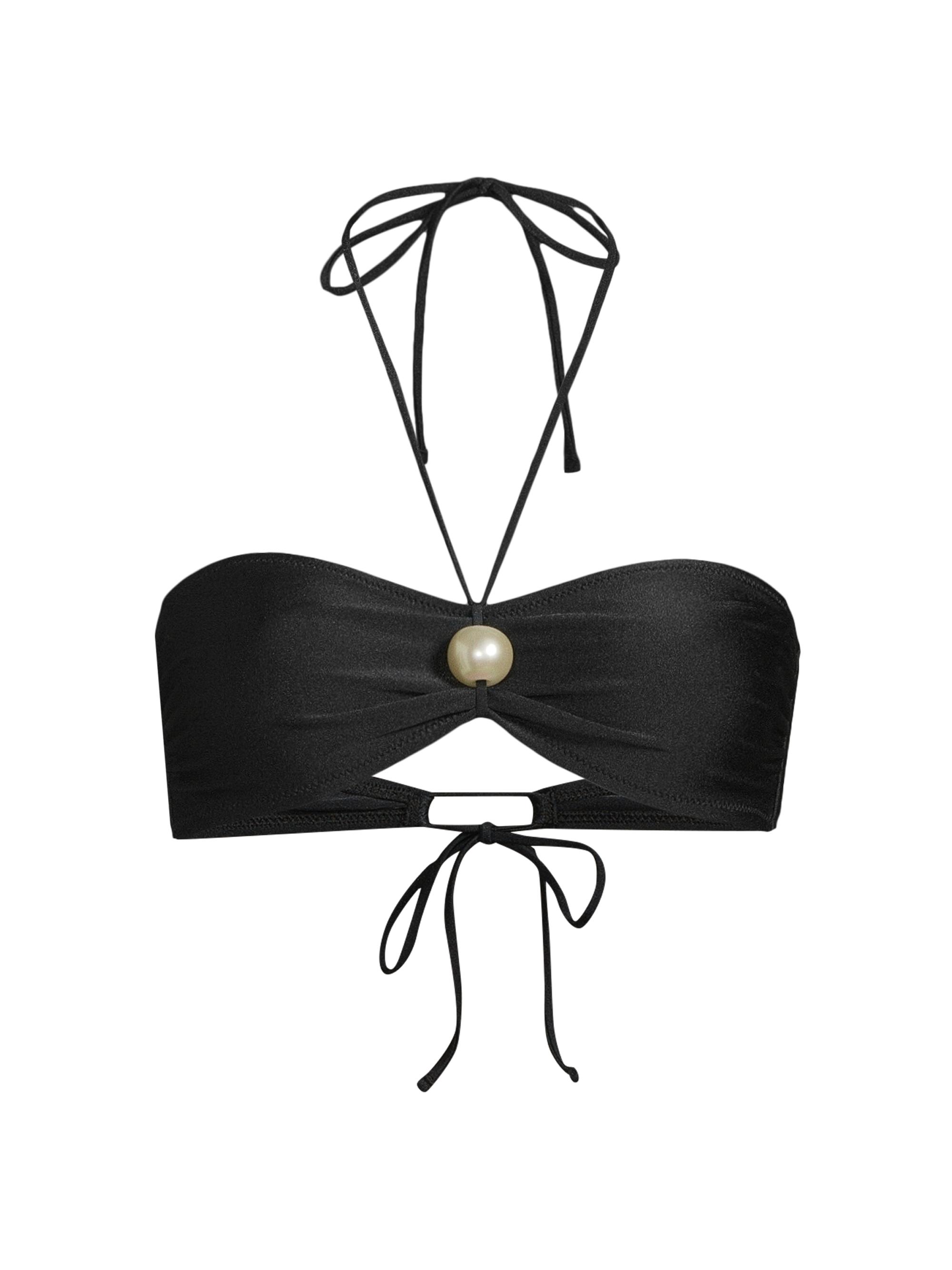 Shani Shemer Women's Juno Halter Bikini Top - Black