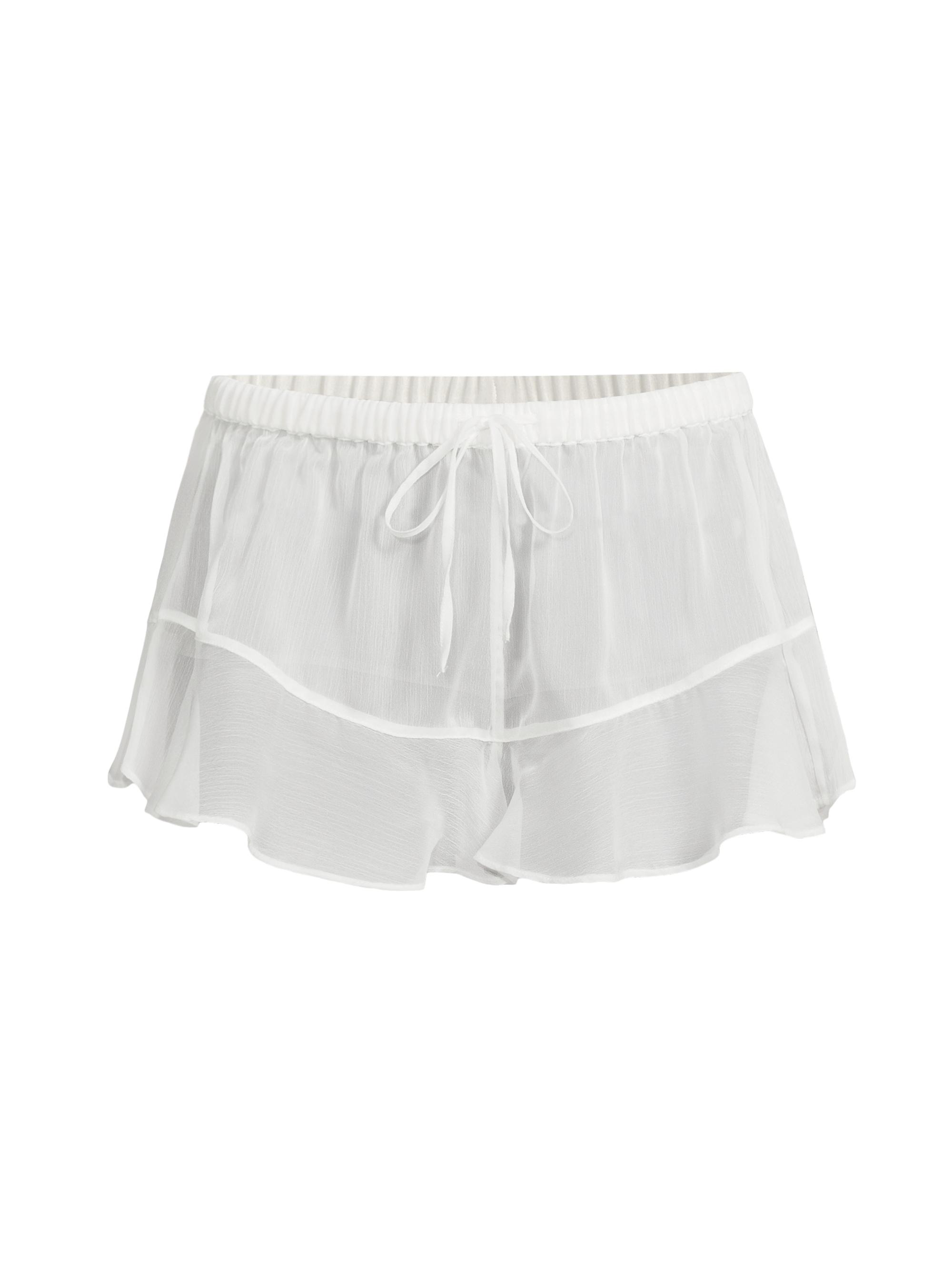 Shani Shemer Women's Shay Semi-Sheer Swim Shorts - Cream