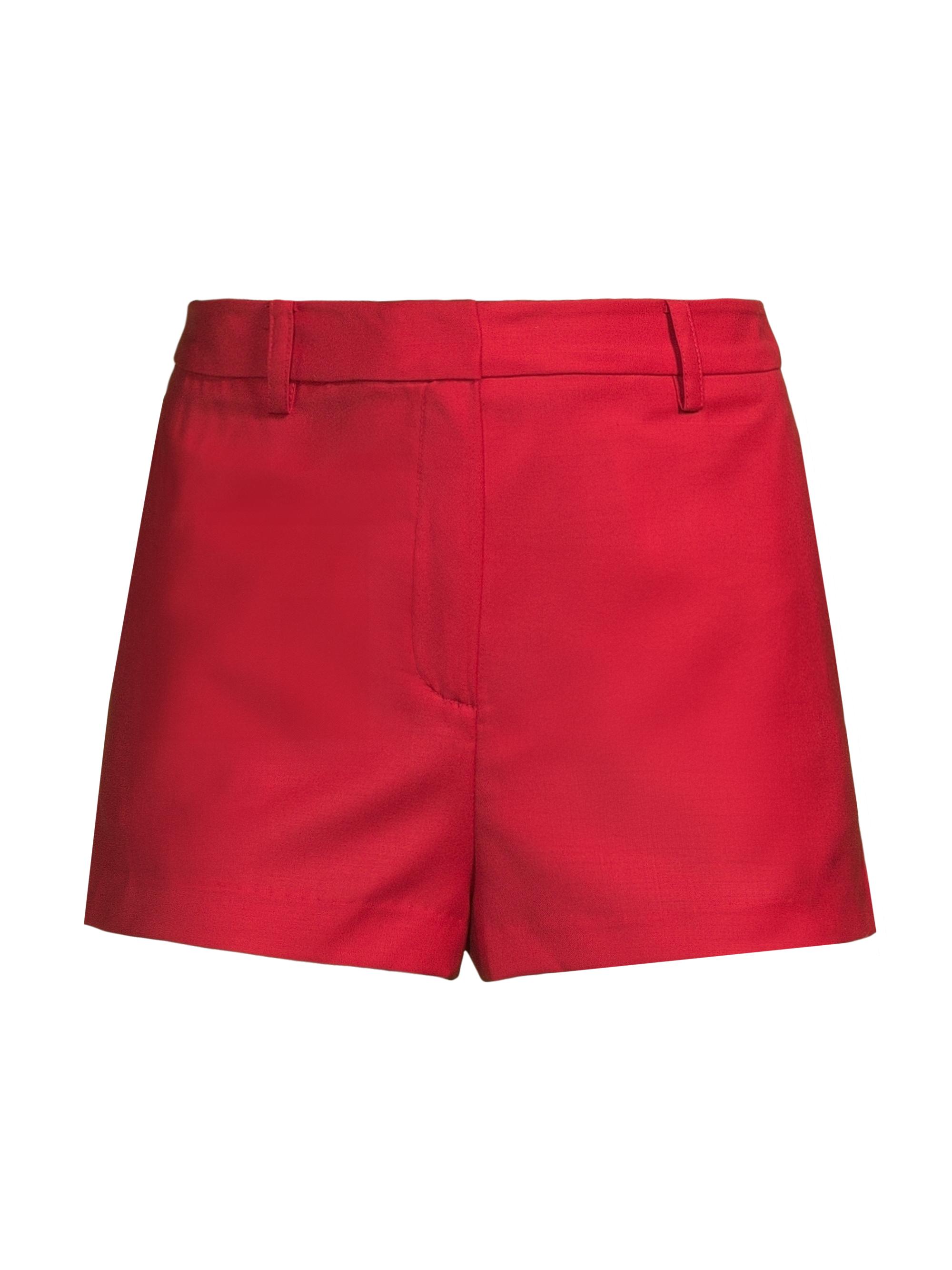 Shani Shemer Women's Jolin Wool-Blend Tailored Shorts - Scarlet Red