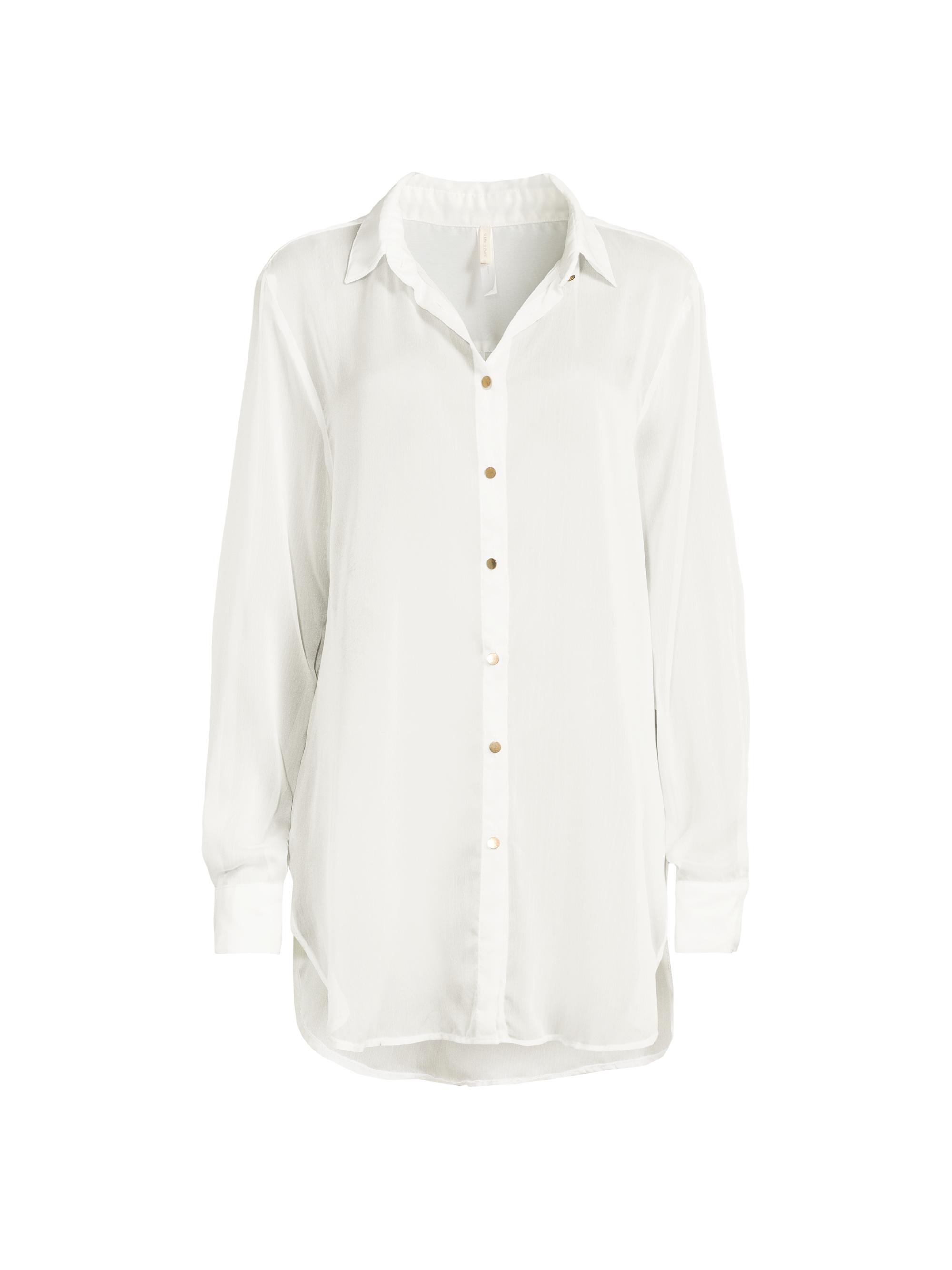 Shani Shemer Women's Jonas Button-Front Cover-Up Shirt - Cream