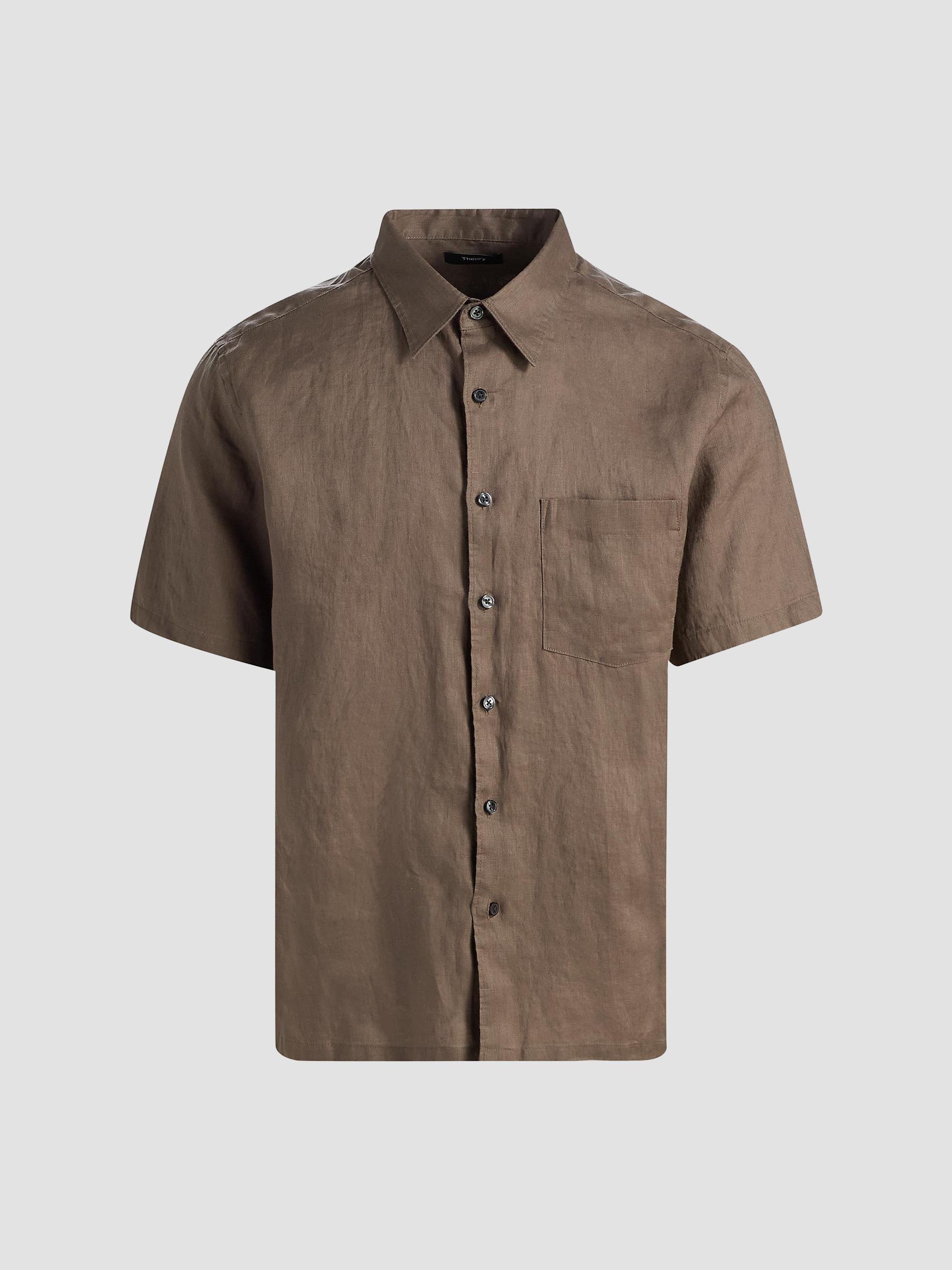 Theory Weekend Herringbone Cotton Flannel Shirt | Saks Fifth Avenue