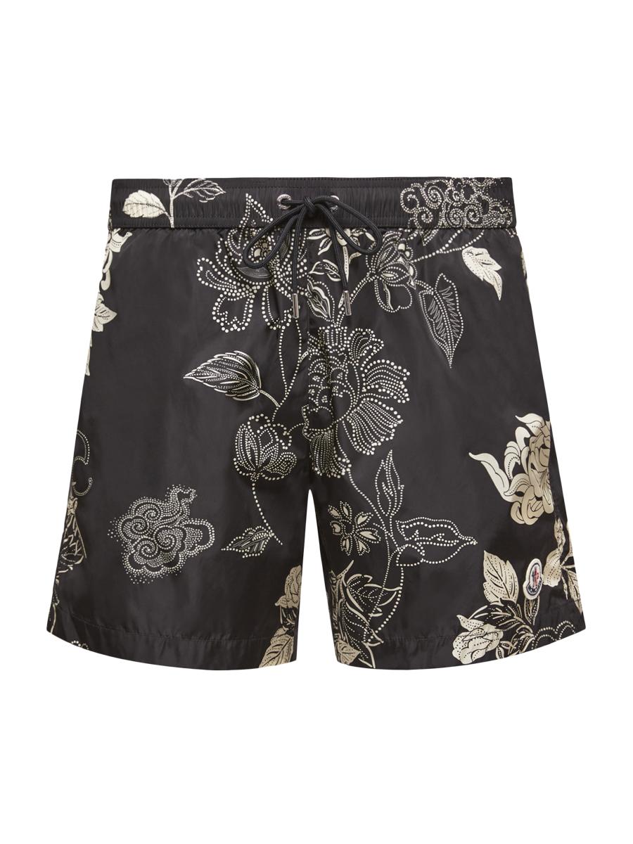 MONCLER 花柄水着 青緑色・黒 収納袋付き Moncler Swim Shorts | Saks Fifth Avenue
