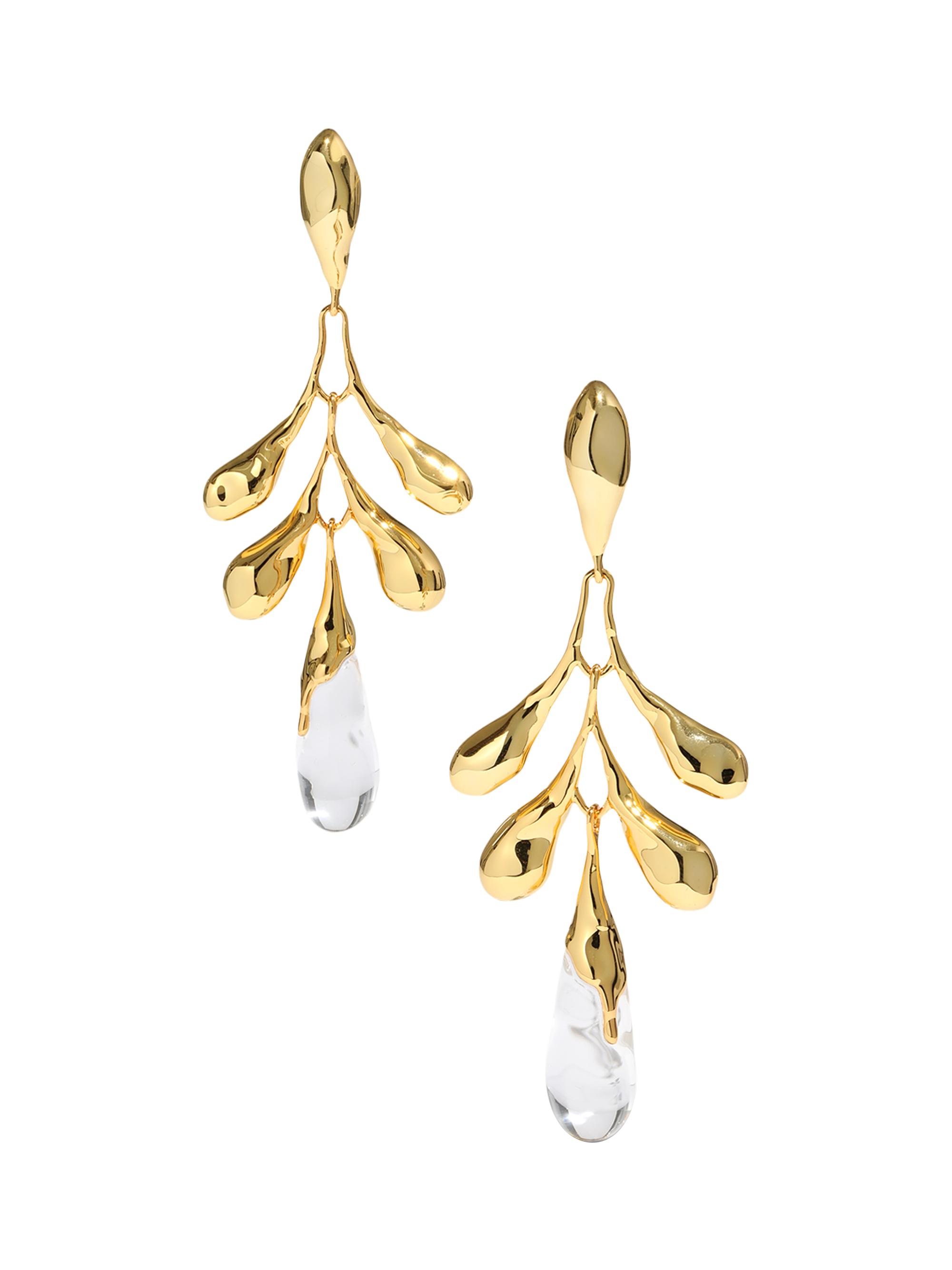 Alexis Bittar Women's Liquid Lucite Sapling 14K-Gold-Plated Drop Earrings - Gold
