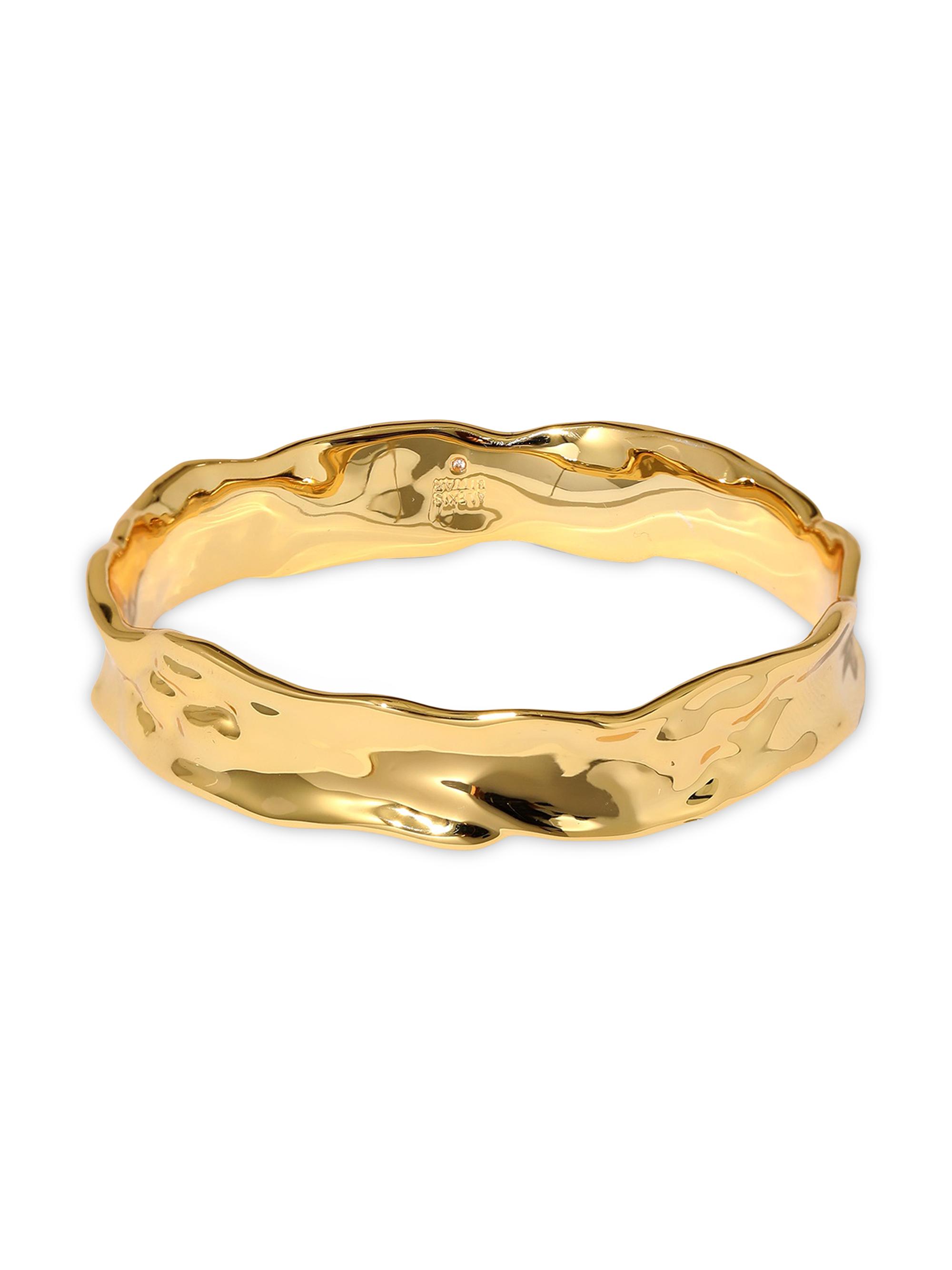Alexis Bittar Women's Brut Strap 14K-Gold-Plated Bangle - Gold
