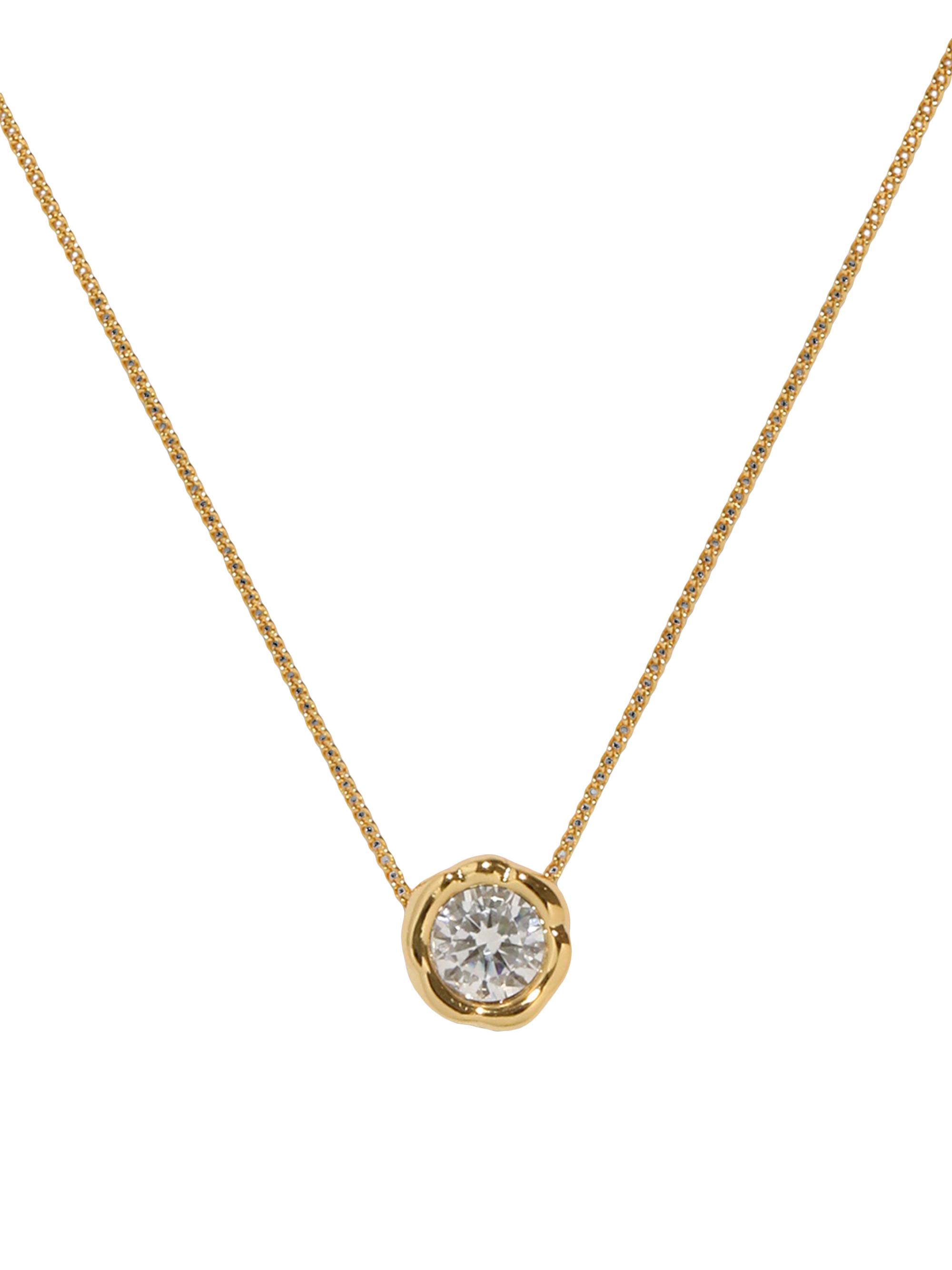Alexis Bittar Women's Asterales 14K-Gold-Plated & Cubic Zirconia Molten Solitaire Necklace - Gold