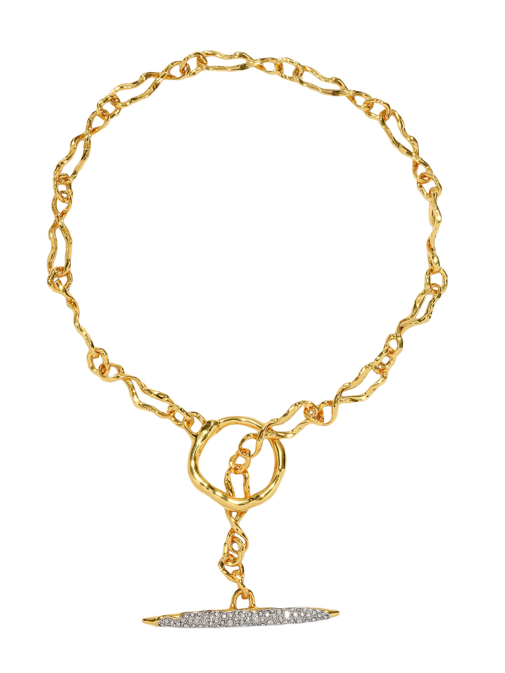 Alexis Bittar Women's Solanales 14K-Gold-Plated, Rhodium-Plated & Glass Crystal Toggle Necklace - Gold