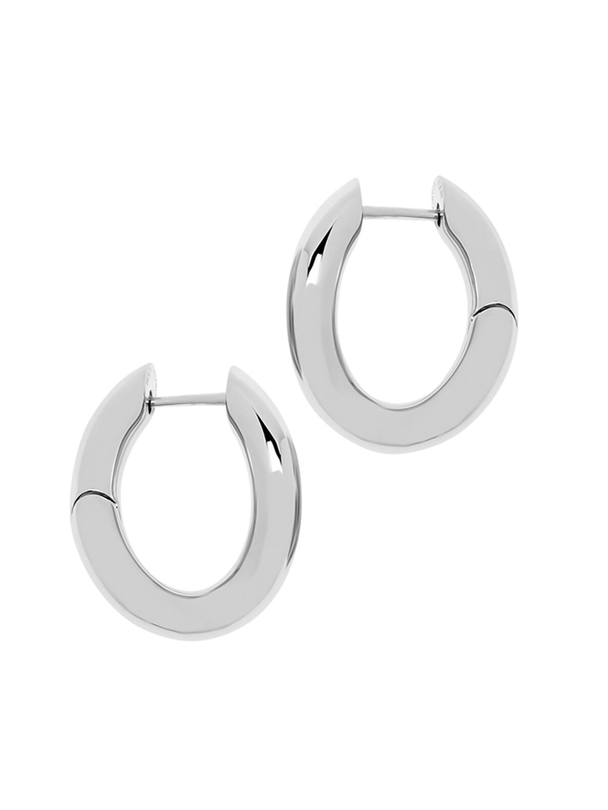 Balenciaga Women's Loop  Earrings - Silver