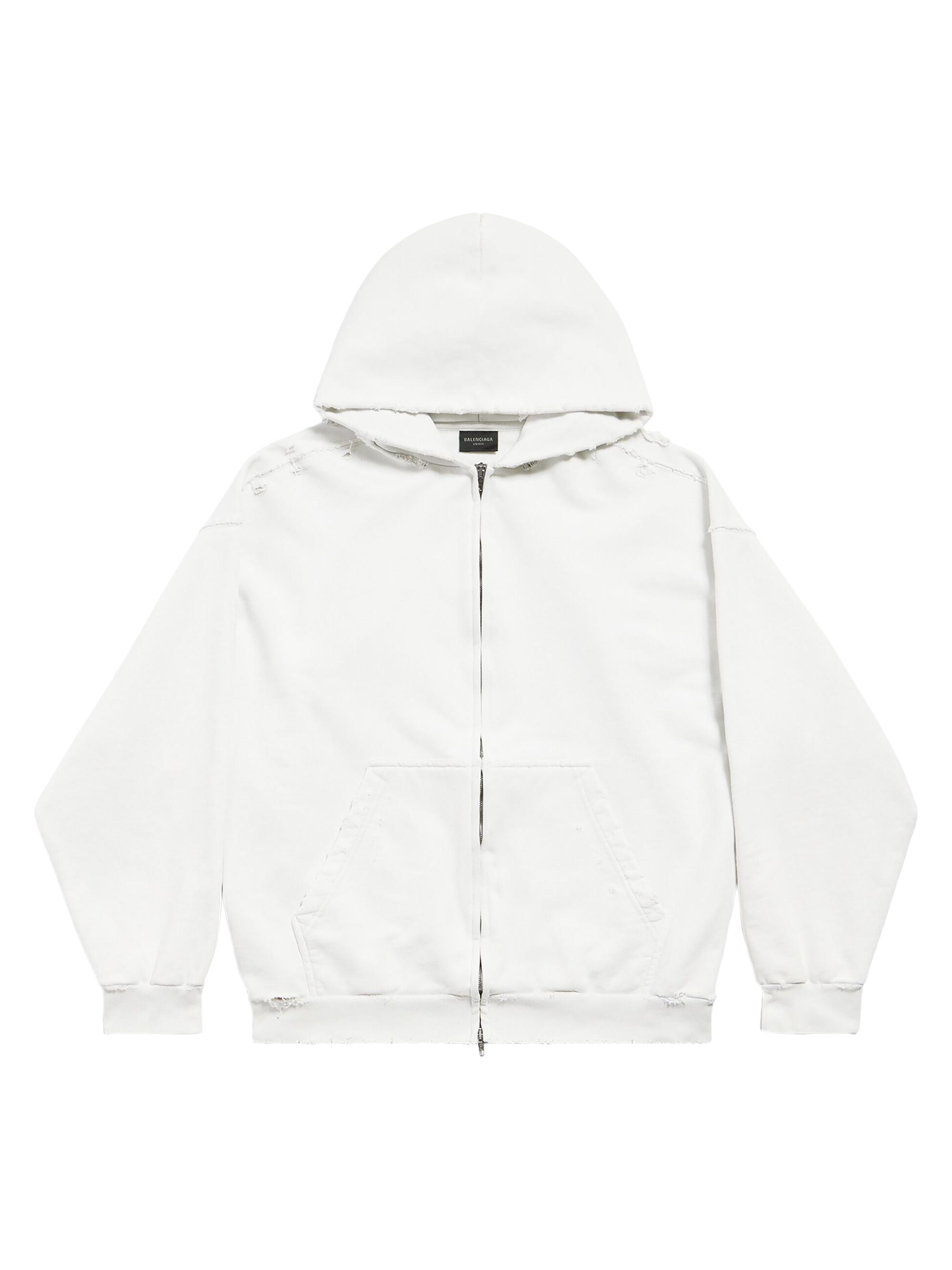 Balenciaga Not Been Done Zip-Up  Fit Hoodie - Off White