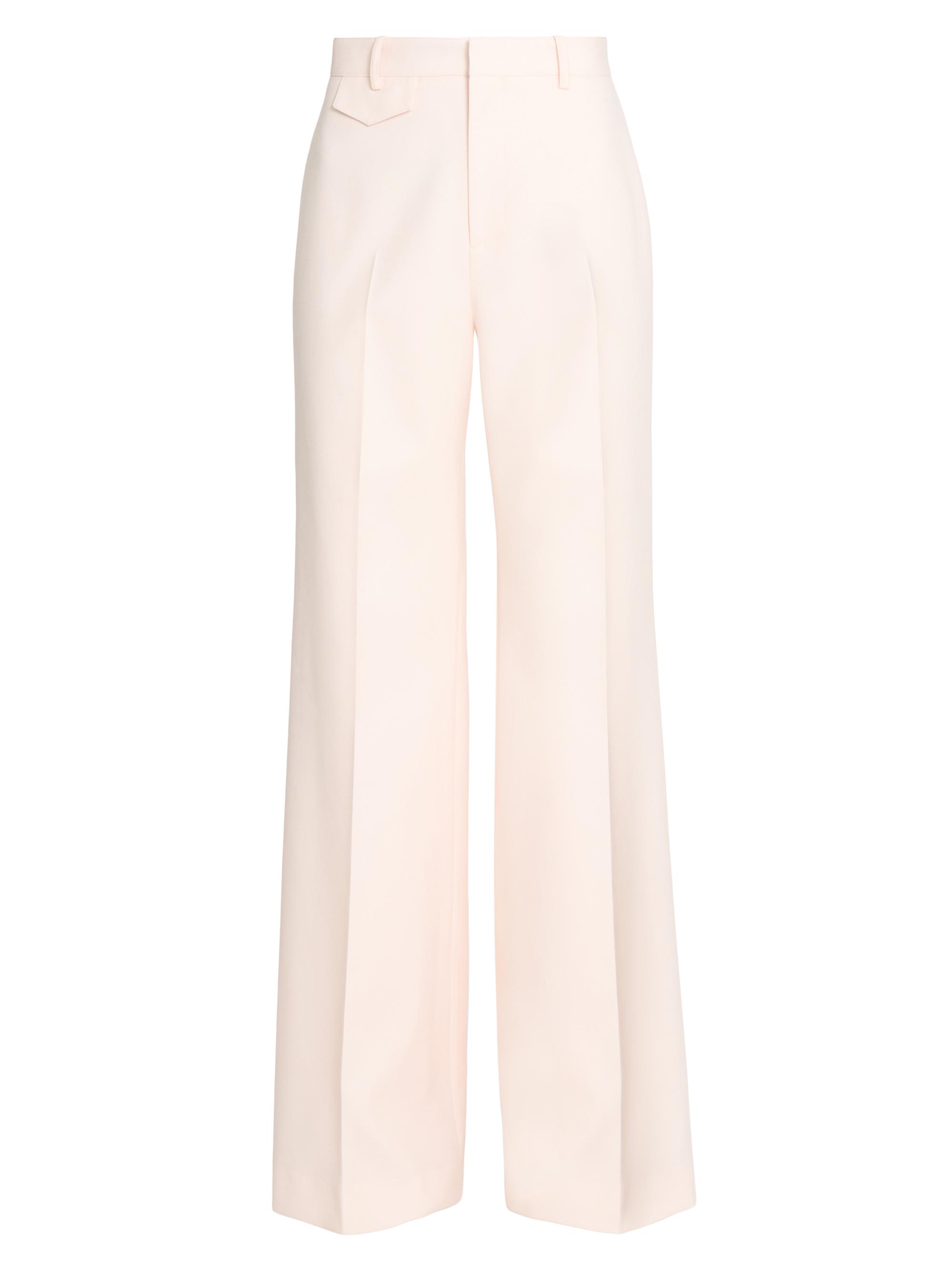 Chloé Women's Woven Wool Trousers - Biscuit Pink