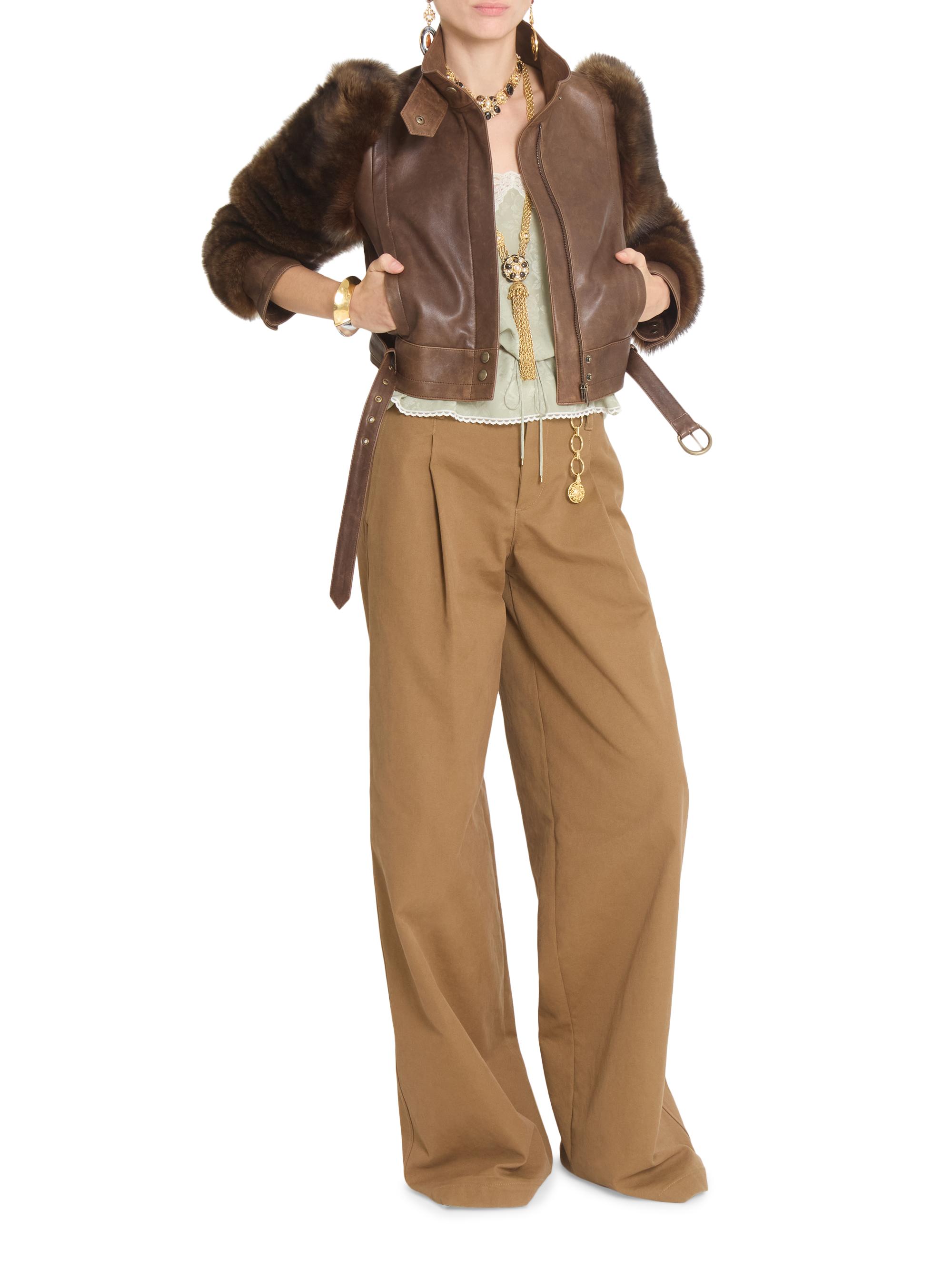 Chloe クロエ シルク サテン ジャケット CHLOÉ Cropped scalloped silk-velour jacket | NET-A-PORTER