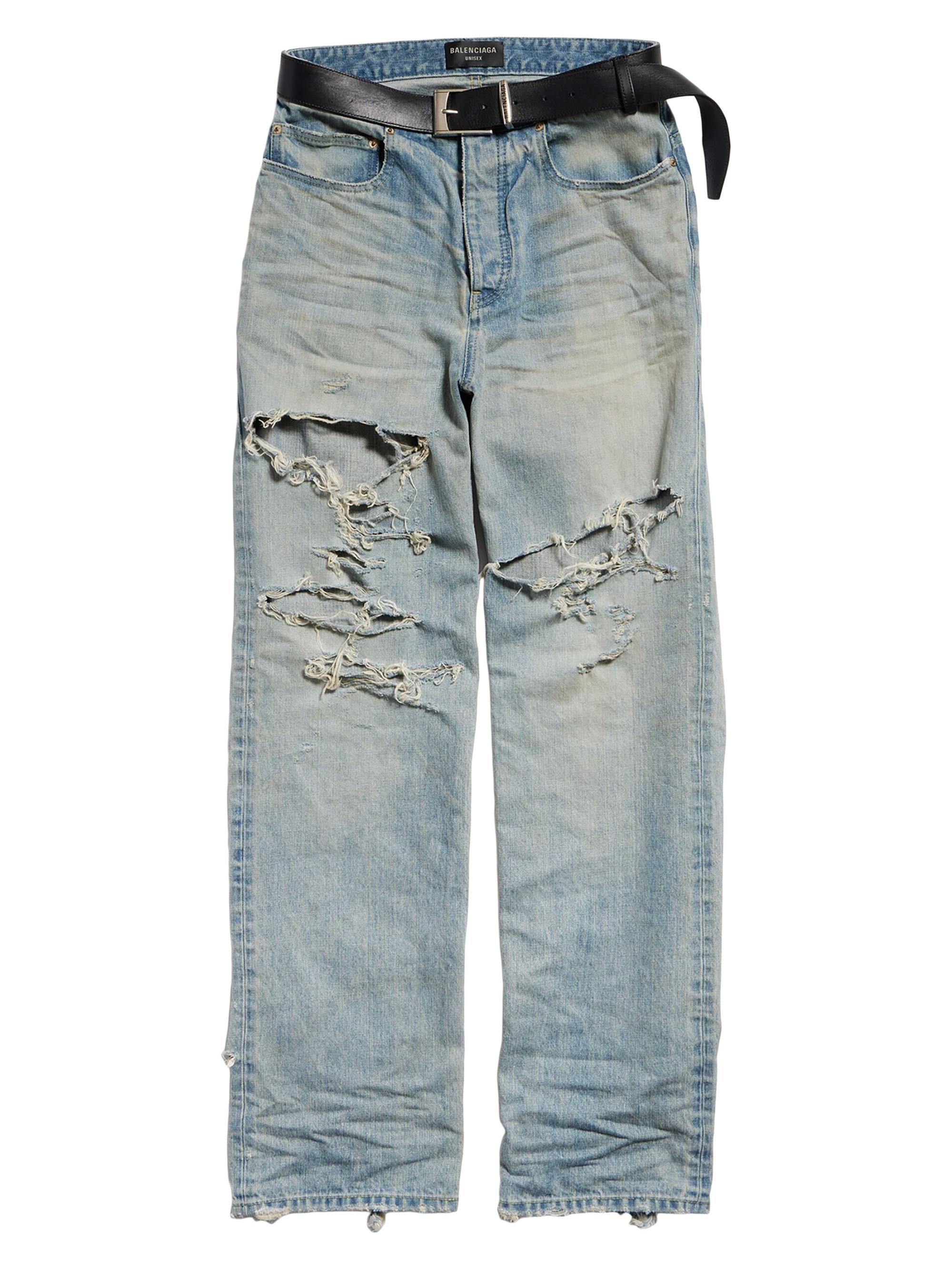 パンツ BALENCIAGA 23AW distressed baggy jeans Balenciaga SS23 Mud Oil Spilled Distressed Baggy Denim