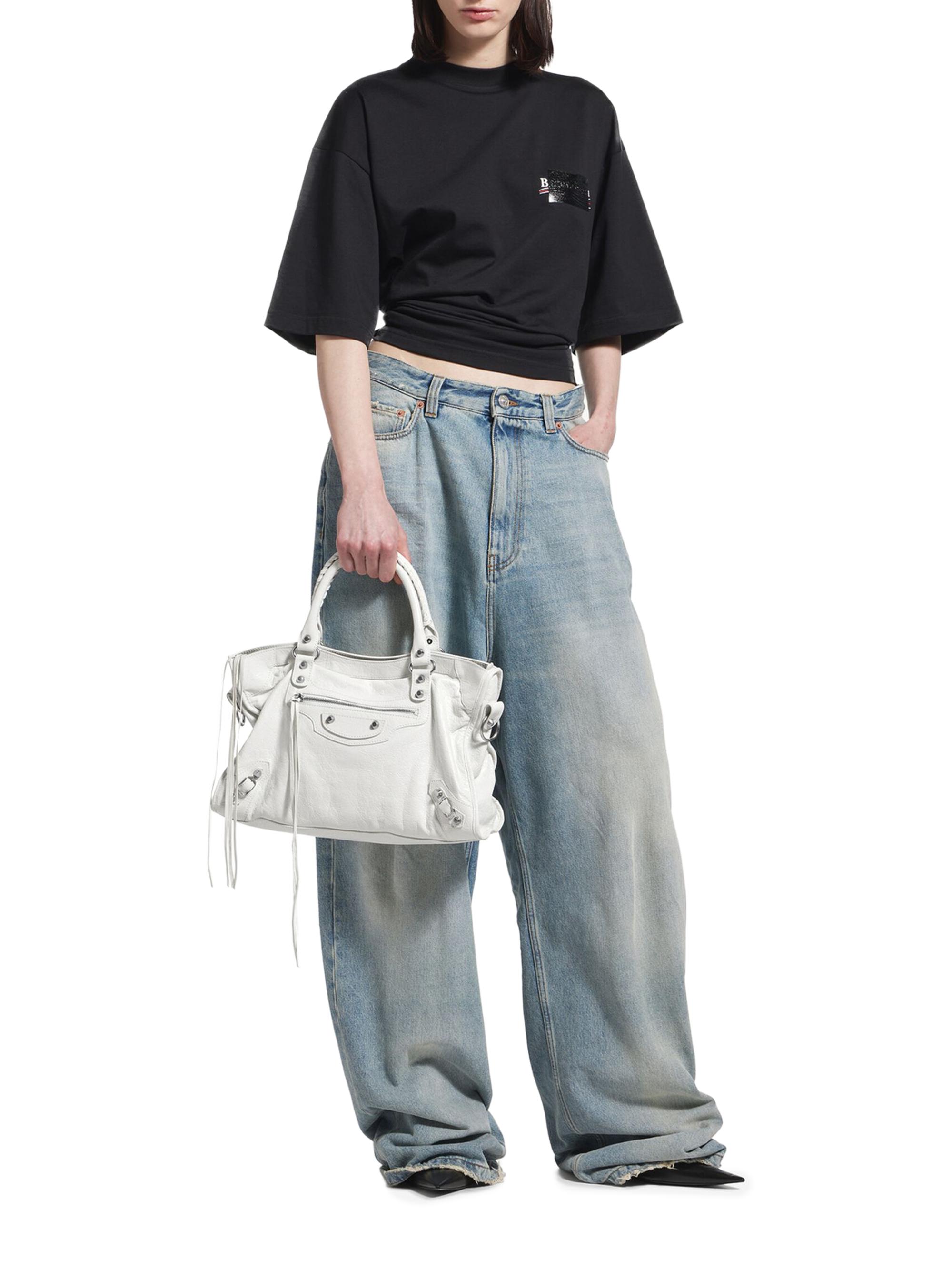 Balenciaga Women's Le City  Top Handle Bag - Optic White