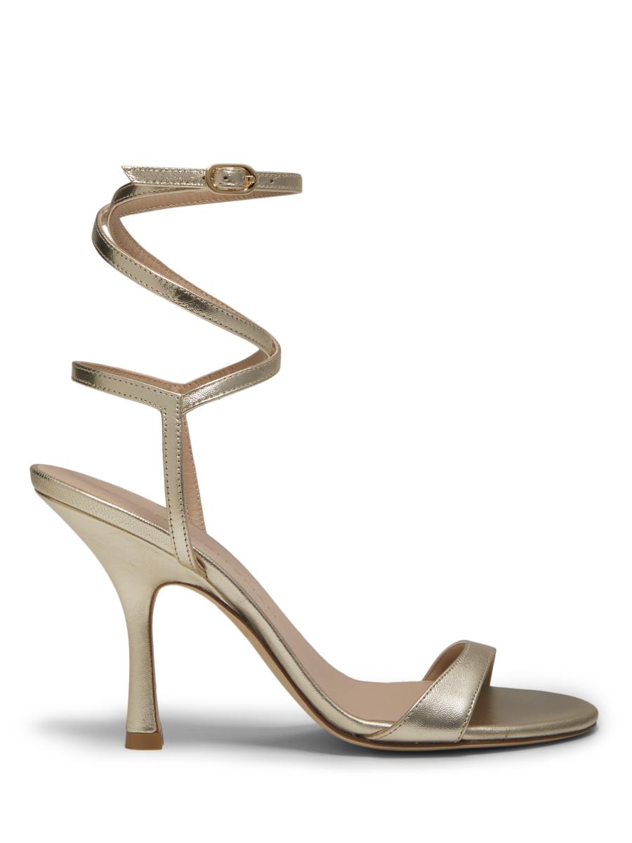 Stuart Weitzman Nudist Wrap 100MM Leather Sandals | Saks Fifth Avenue
