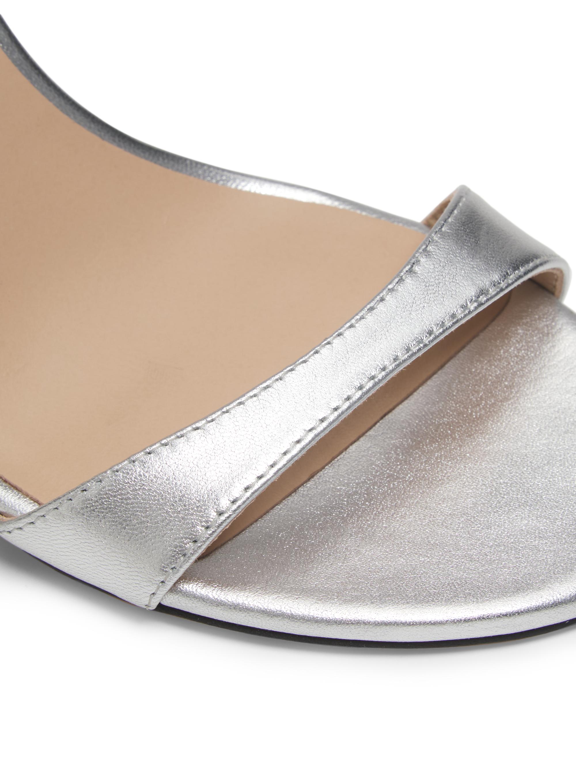 Stuart Weitzman Nudist Wrap 100MM Leather Sandals | Saks Fifth Avenue