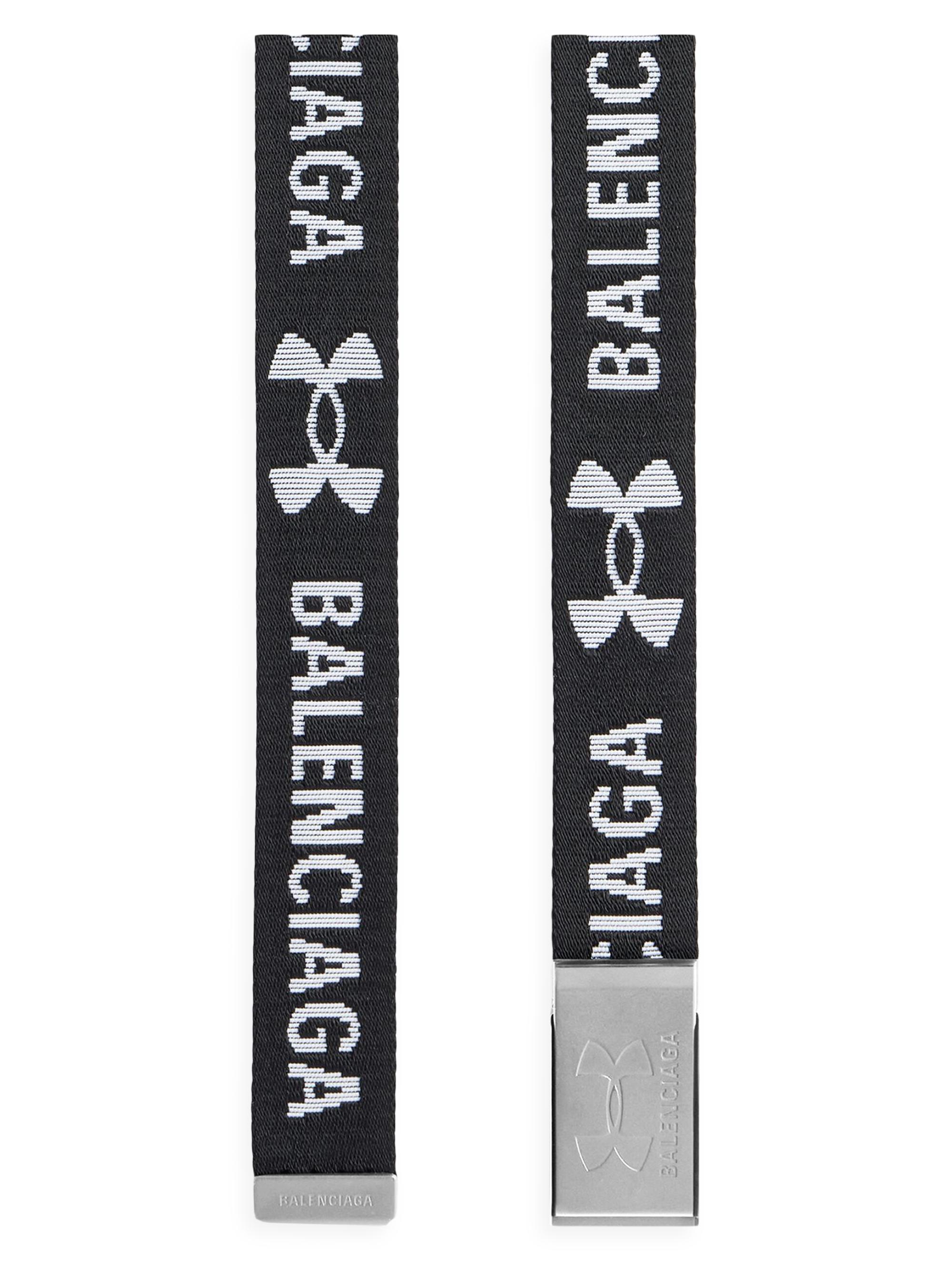 Balenciaga Men's Under Armour Skater Belt - Black White