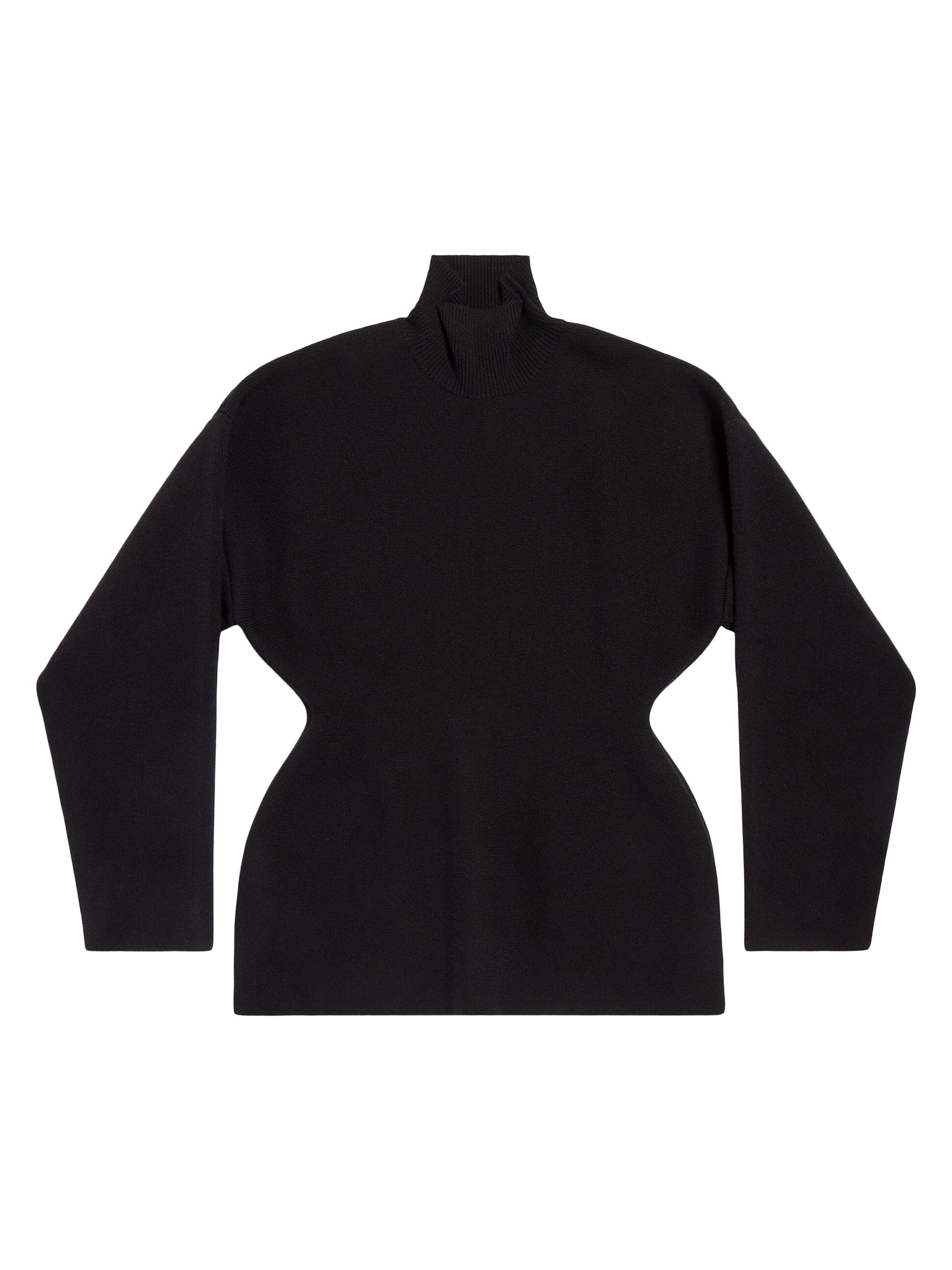 Balenciaga Women's Hourglass Turtleneck Sweater - Black