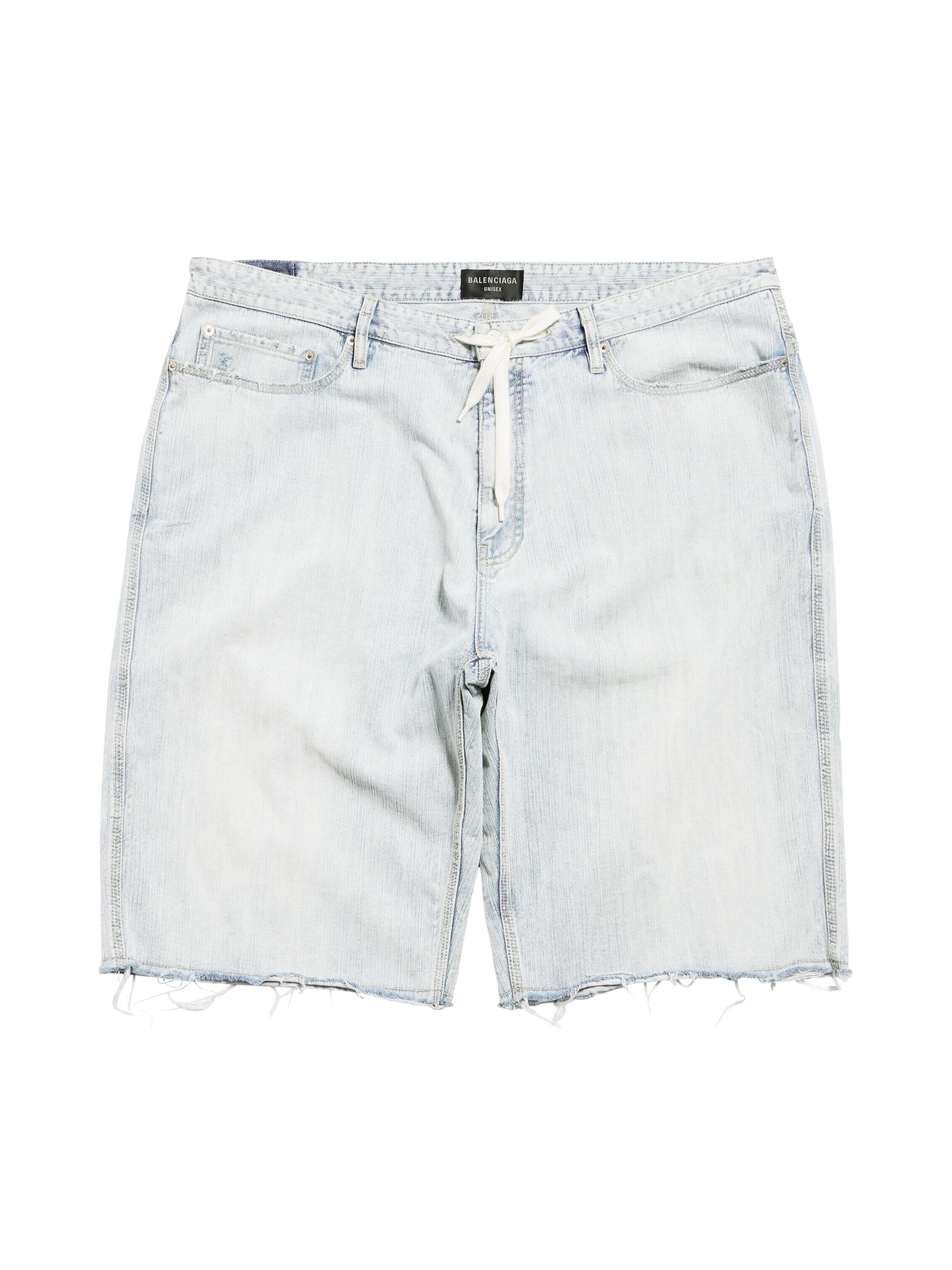 Balenciaga Men's Oversized Baggy Shorts - Light Blue