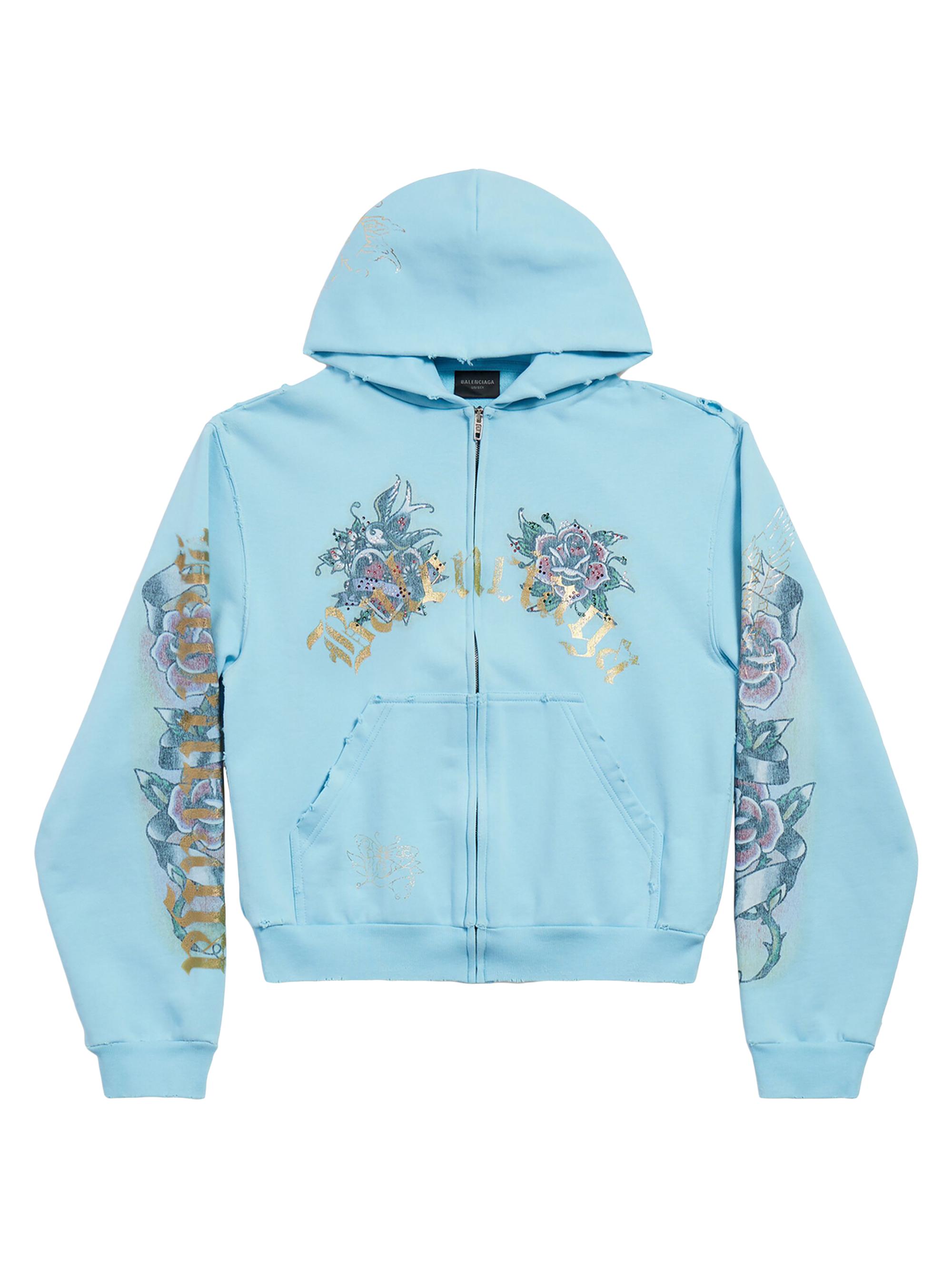 Balenciaga Fruity Zip-Up Regular Fit Hoodie | Saks Fifth Avenue