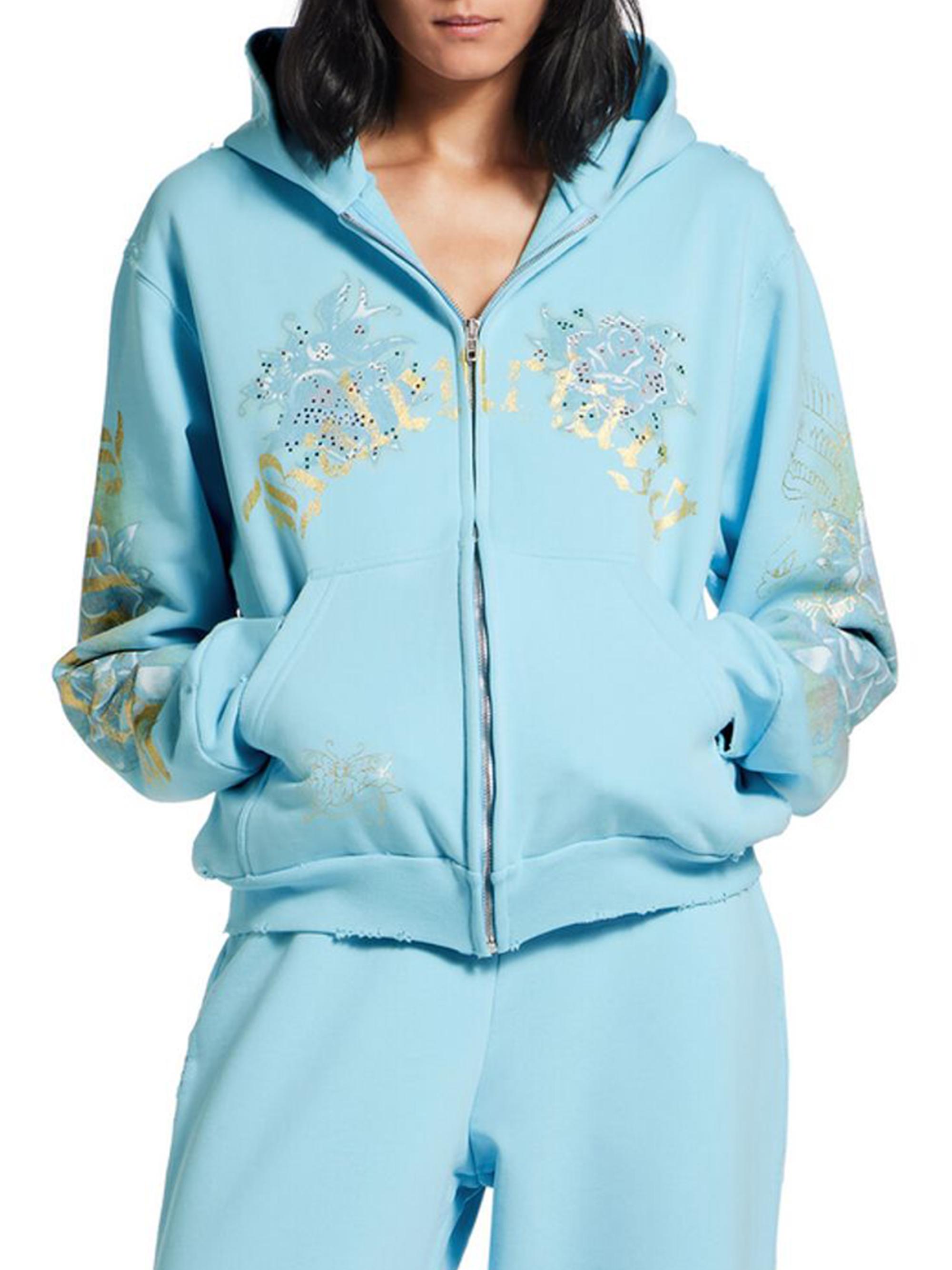Balenciaga Tacky Tattoo Zip-Up Small Fit Hoodie | Saks Fifth Avenue