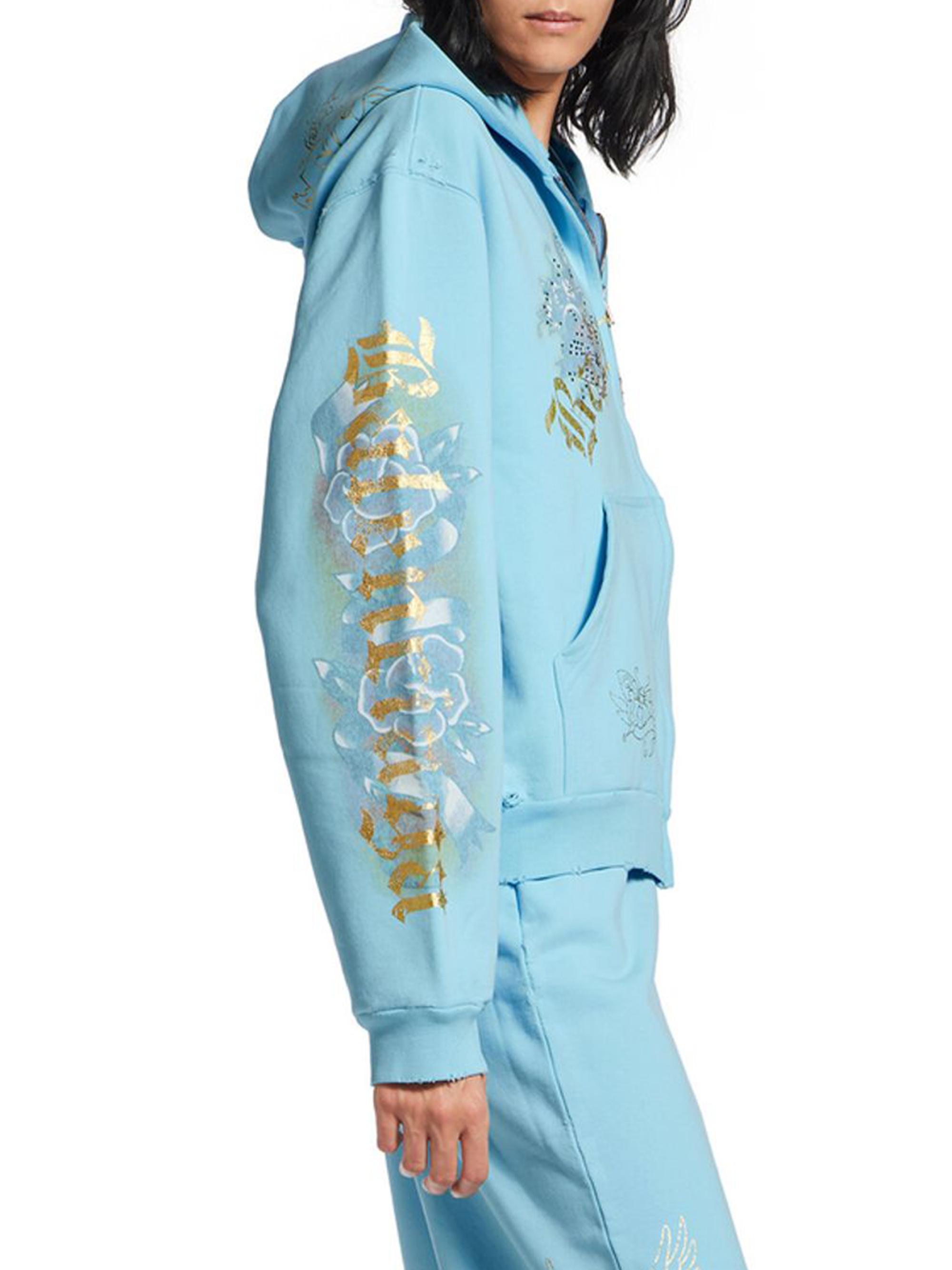 Balenciaga Tacky Tattoo Zip-Up Small Fit Hoodie | Saks Fifth Avenue
