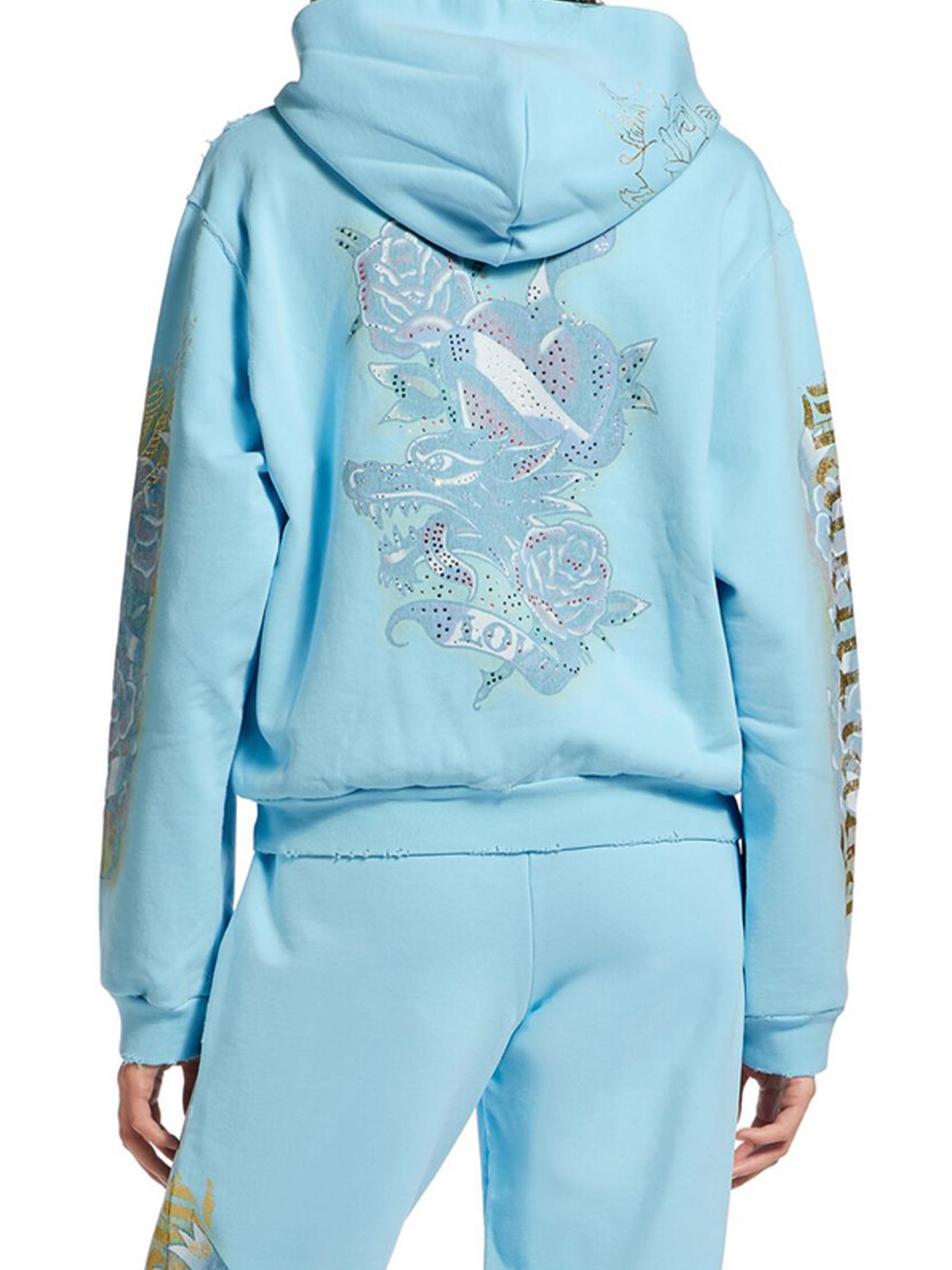 Balenciaga Tacky Tattoo Zip-Up Small Fit Hoodie | Saks Fifth Avenue