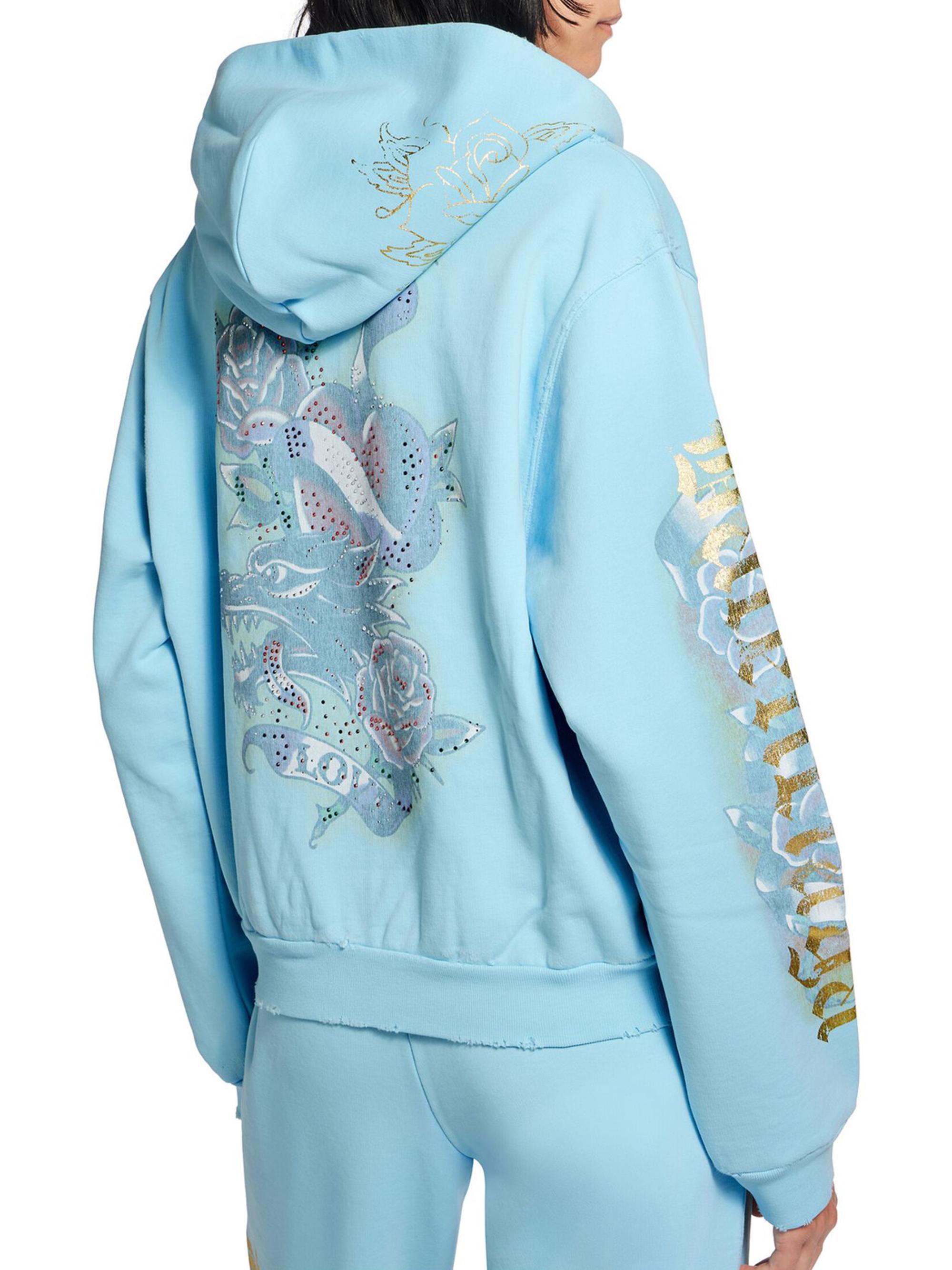 Balenciaga Tacky Tattoo Zip-Up Small Fit Hoodie | Saks Fifth Avenue