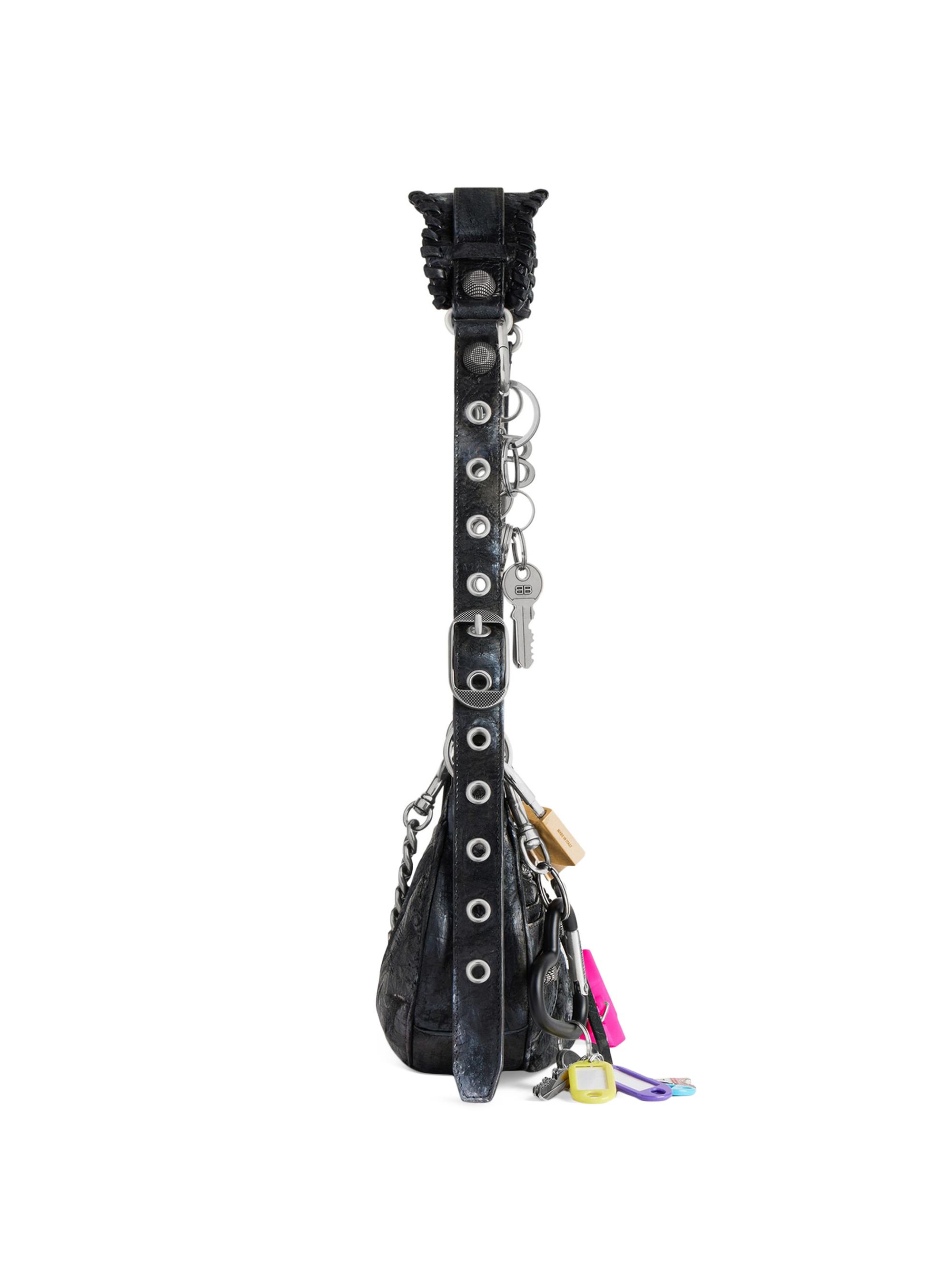 Balenciaga Le Cagole XS Shoulder Bag Used Effect with Charms
