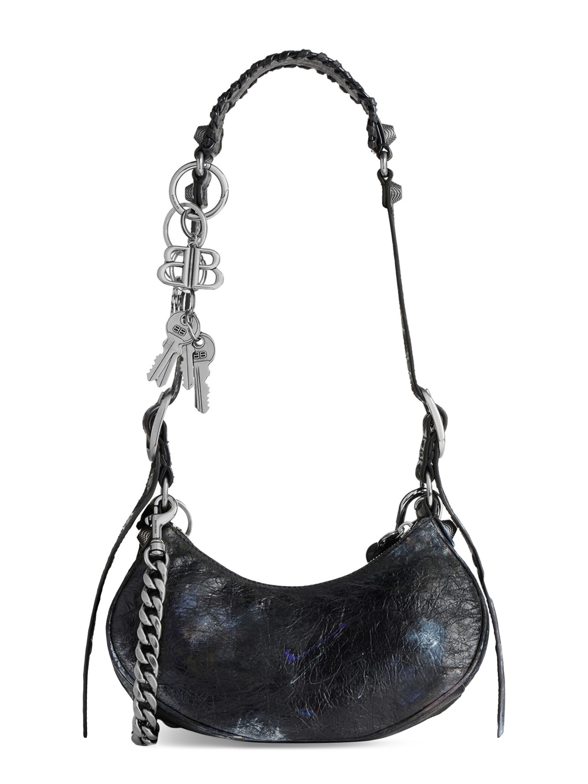 Balenciaga Le Cagole XS Shoulder Bag Used Effect with Charms