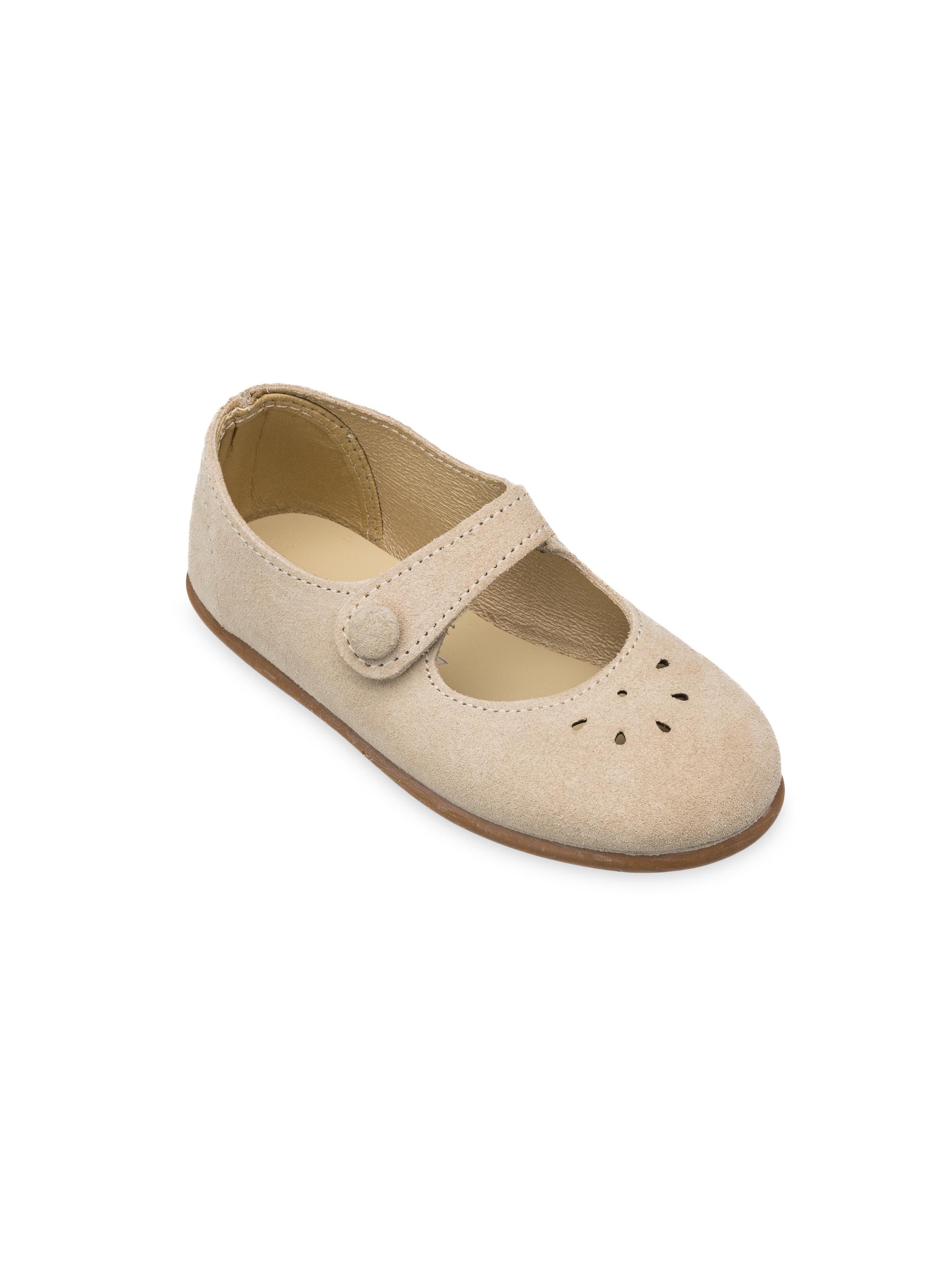 Elephantito Little Girl's & Girl's Andi Mary Jane Shoes - Suede Beige 12 (Child)