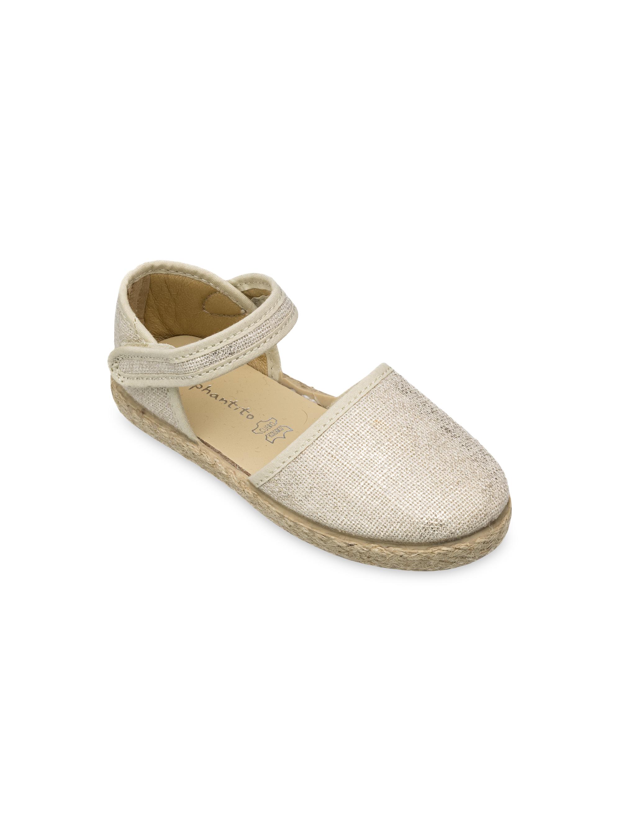 Elephantito Little Girl's & Girl's Classic Linen Espadrilles - Metallic White 8 (Toddler) | Thumbnail 2