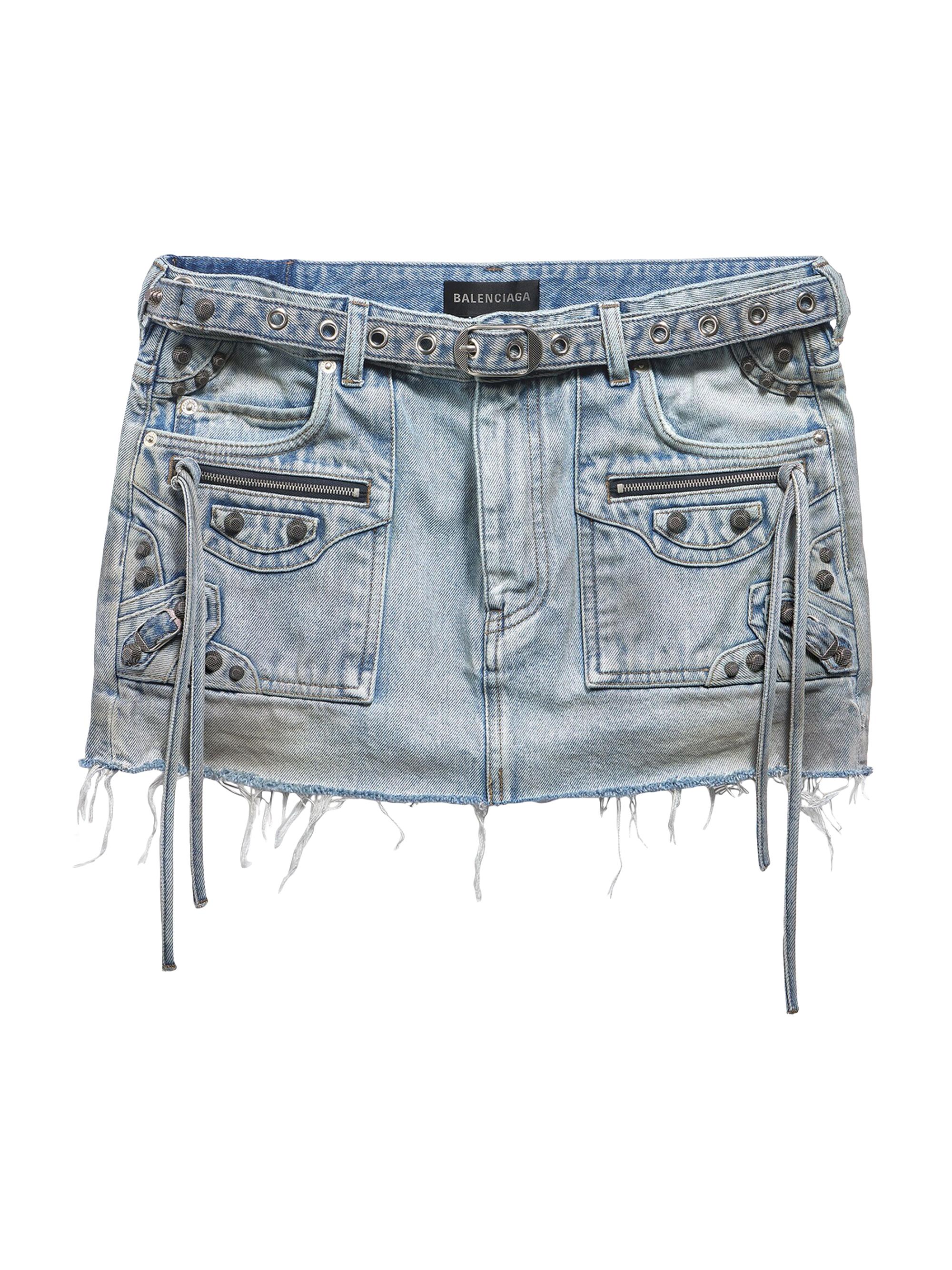 Balenciaga Women's Cagole Mini Skirt - Blue