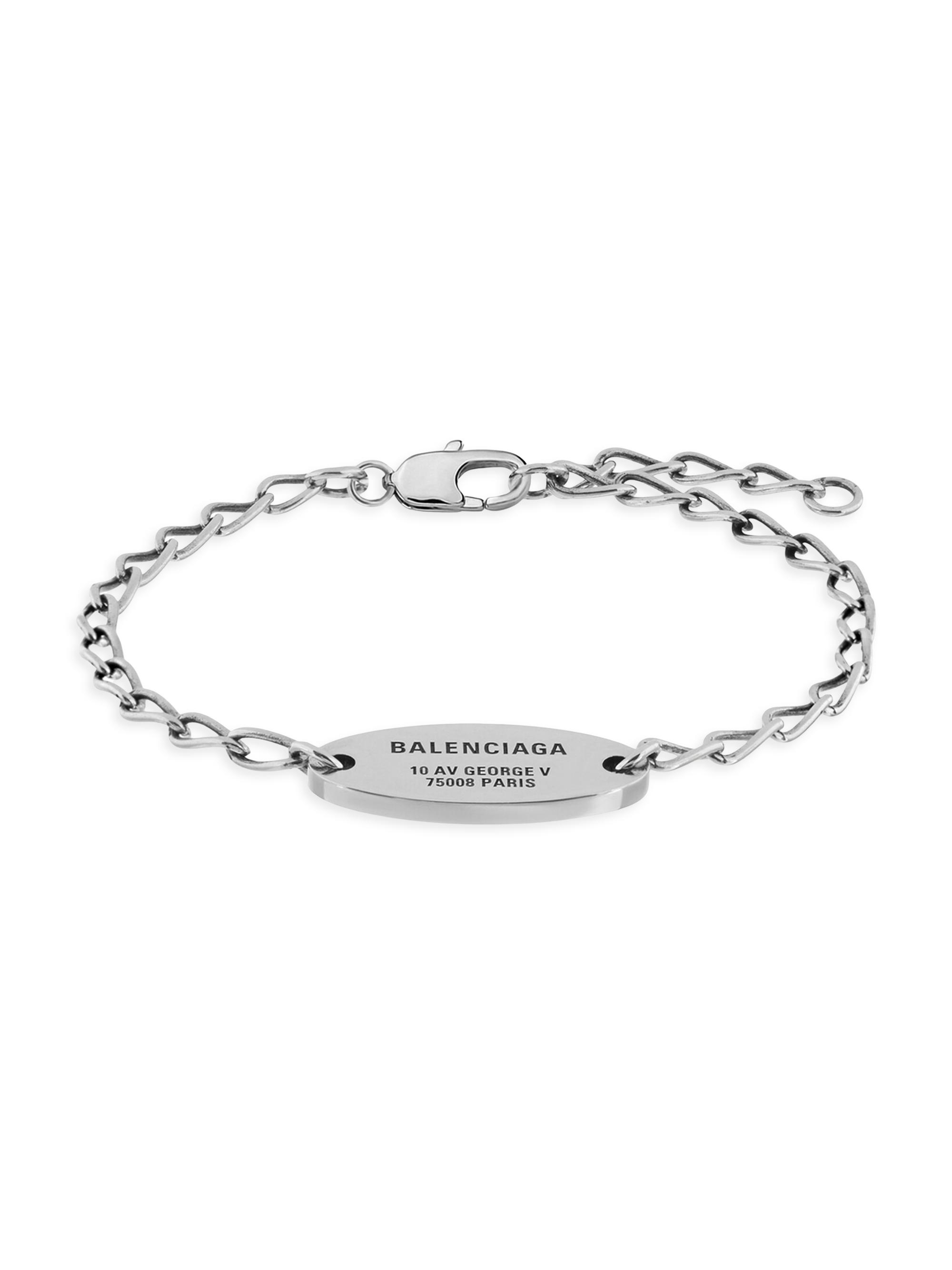Balenciaga Men's Everyday Bracelet - Antique Silver