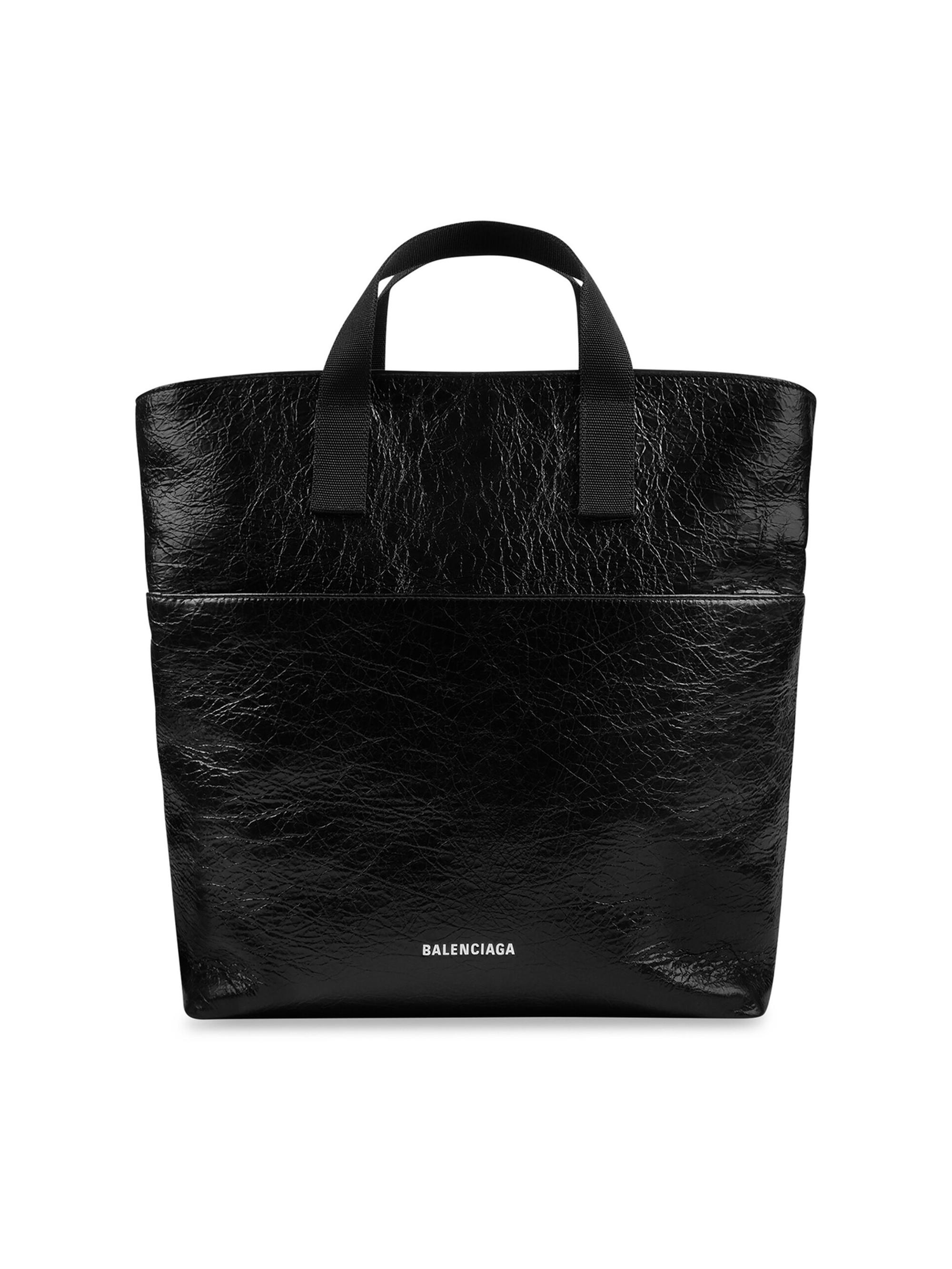 Balenciaga Men's Explorer Tote Bag with Strap - Black