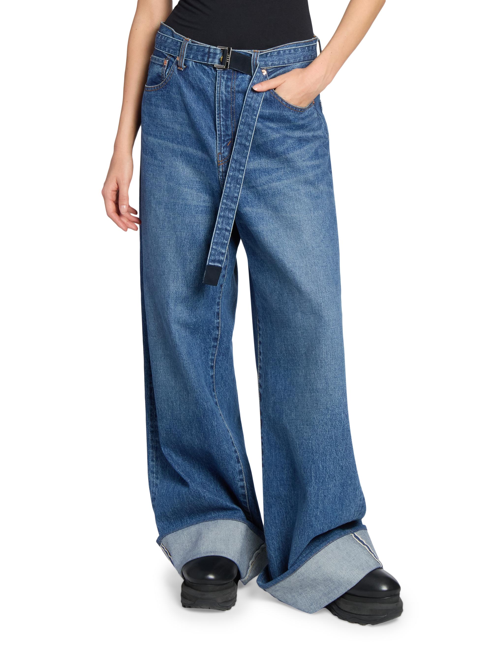 Sacai Levi's x Sacai Oversized Cuffed Jeans | Saks Fifth Avenue