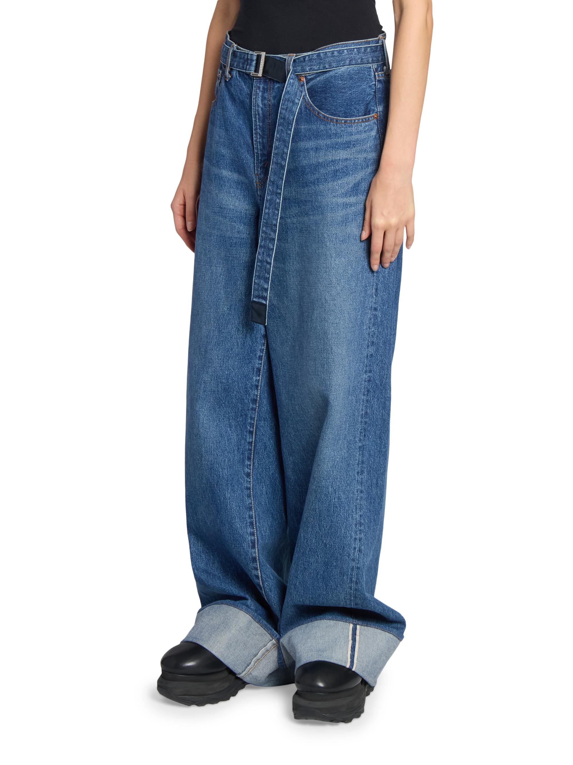 Sacai Levi's x Sacai Oversized Cuffed Jeans | Saks Fifth Avenue