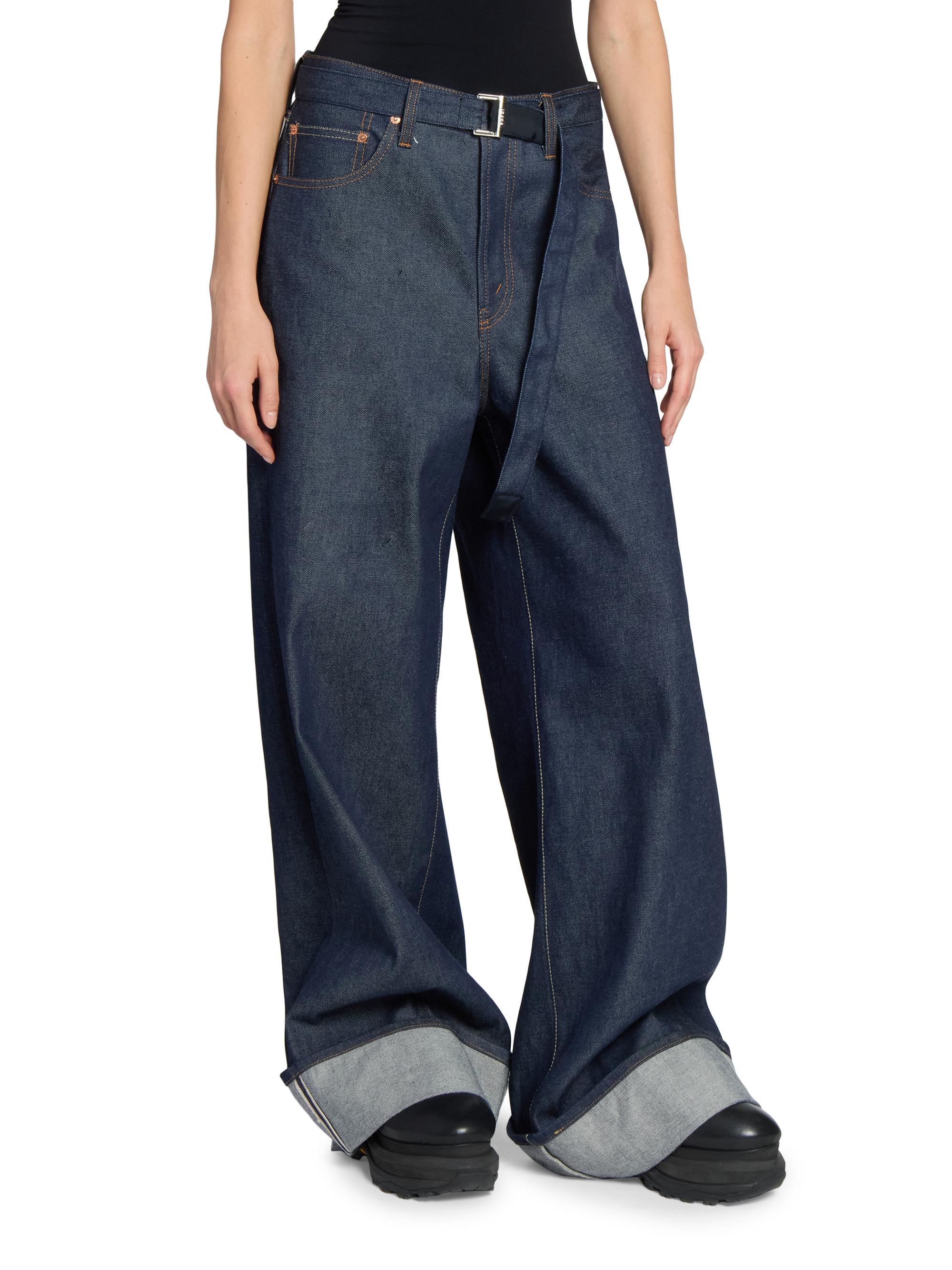 Sacai Levi's x Sacai Oversized Cuffed Jeans | Saks Fifth Avenue