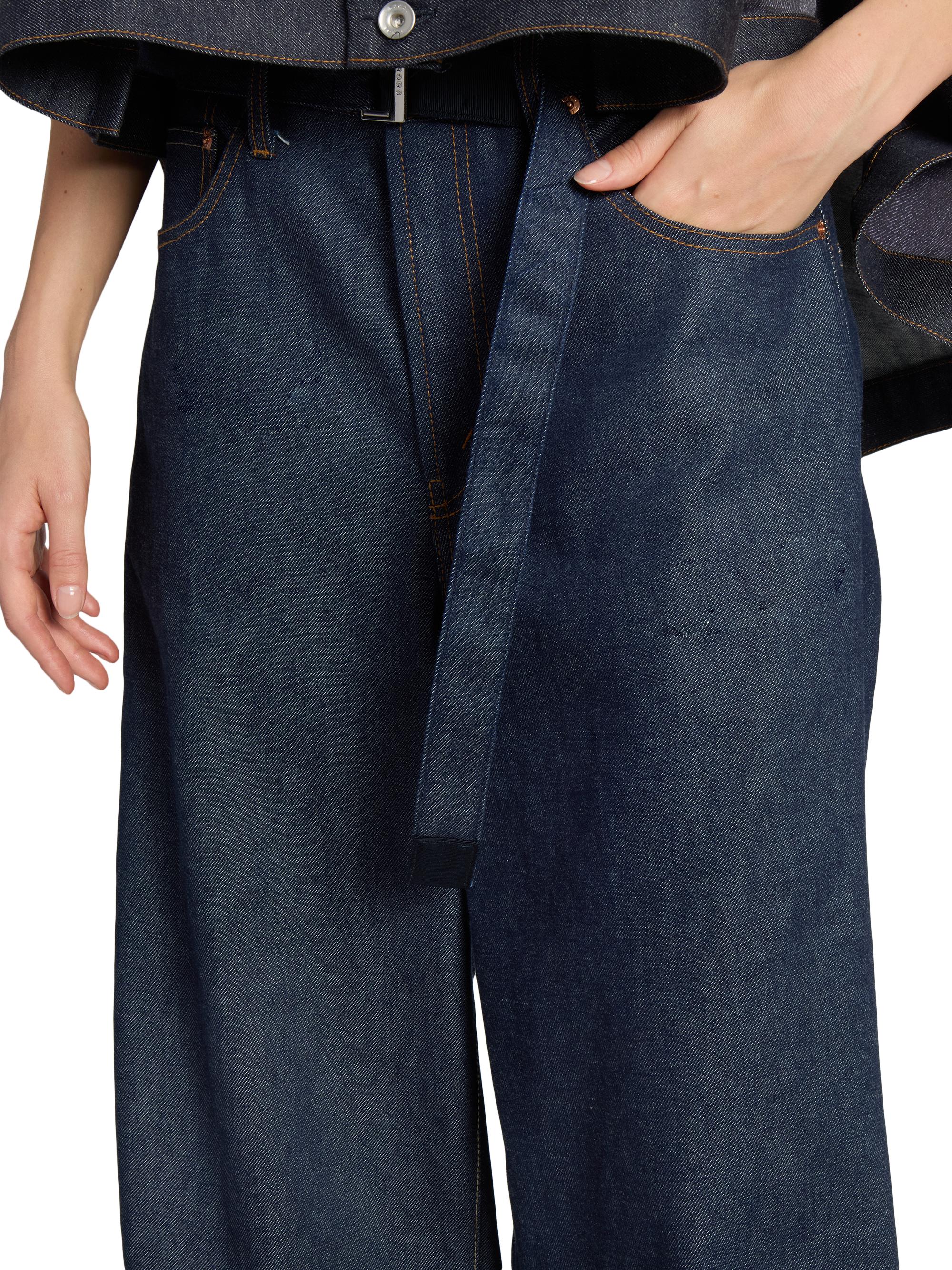 Sacai Levi's x Sacai Oversized Cuffed Jeans | Saks Fifth Avenue