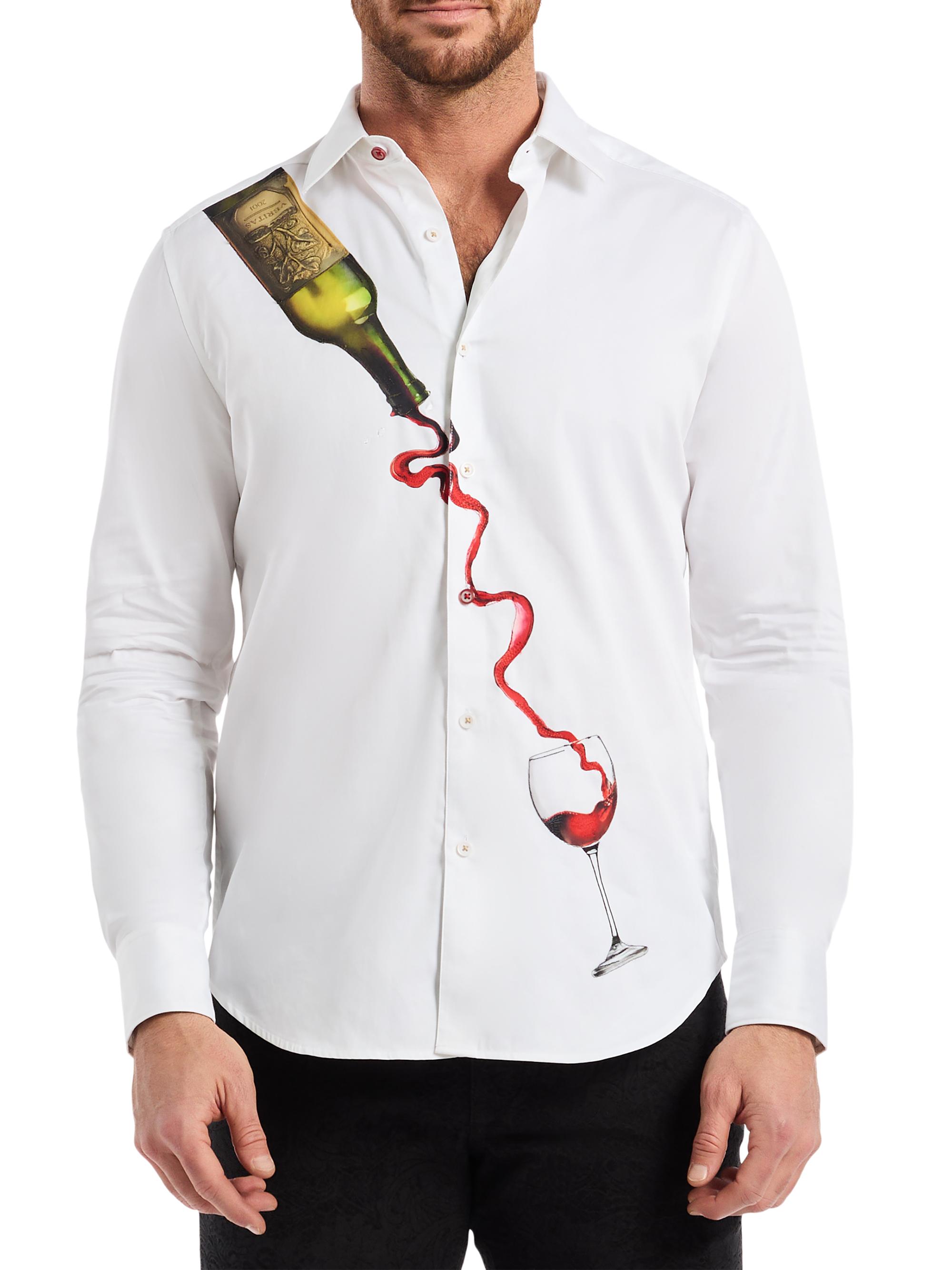 Robert Graham Men's In Vino Veritas Button-Front Shirt - White