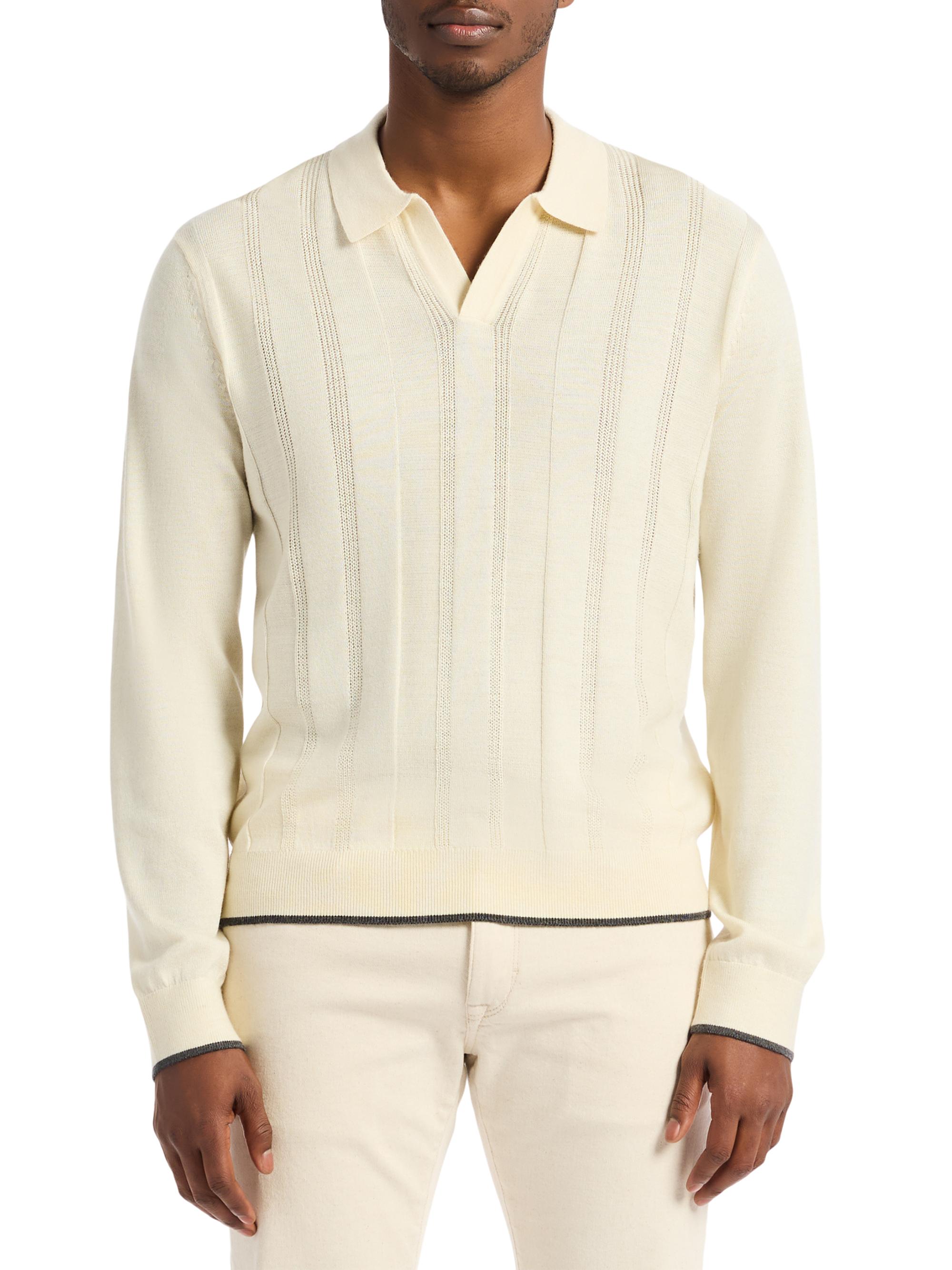 Robert Graham Men's Fenmore Merino Wool-Blend Sweater - Off White