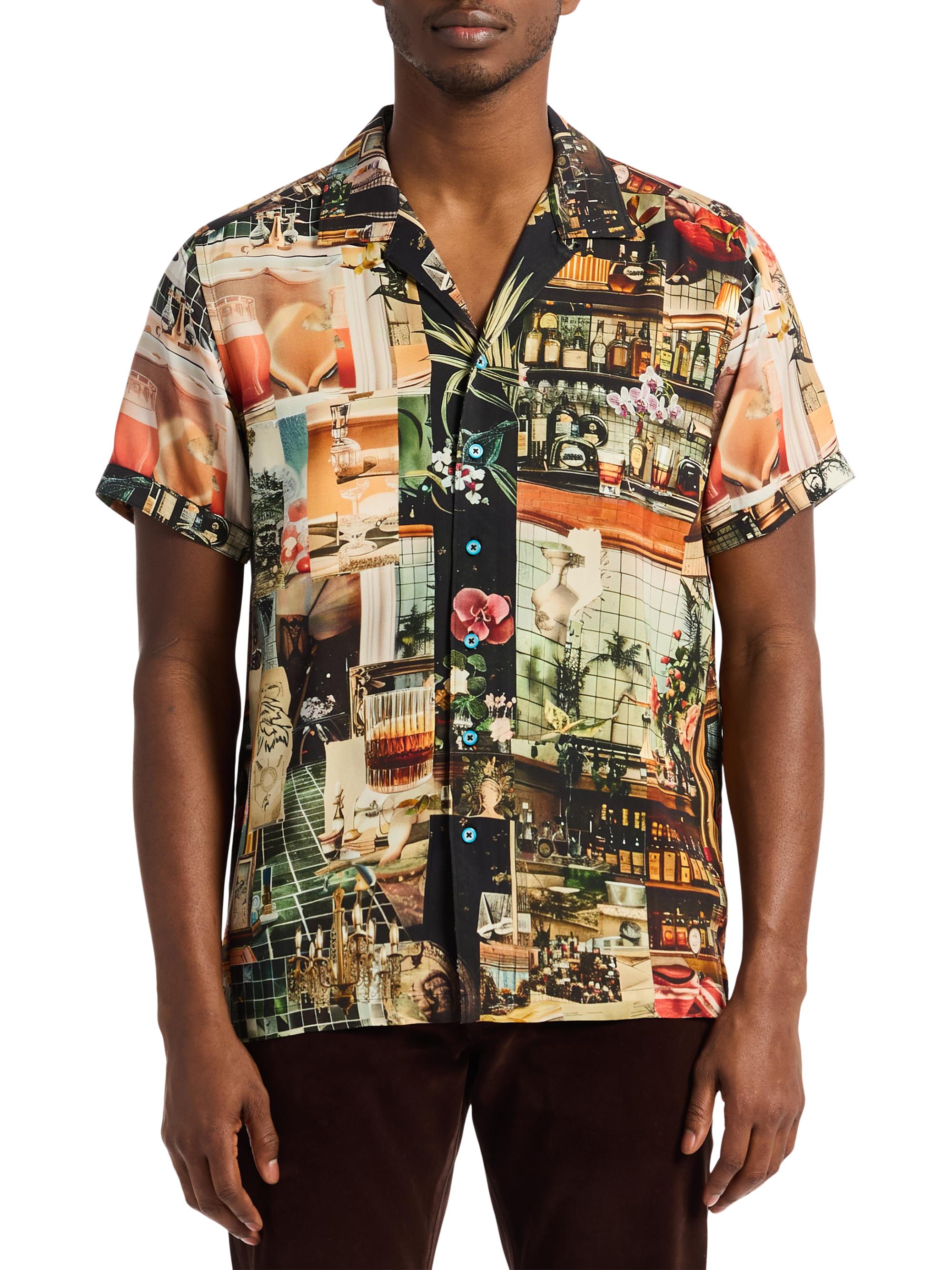 Robert Graham Men's Harrys Place Short-Sleeve Button-Front Shirt