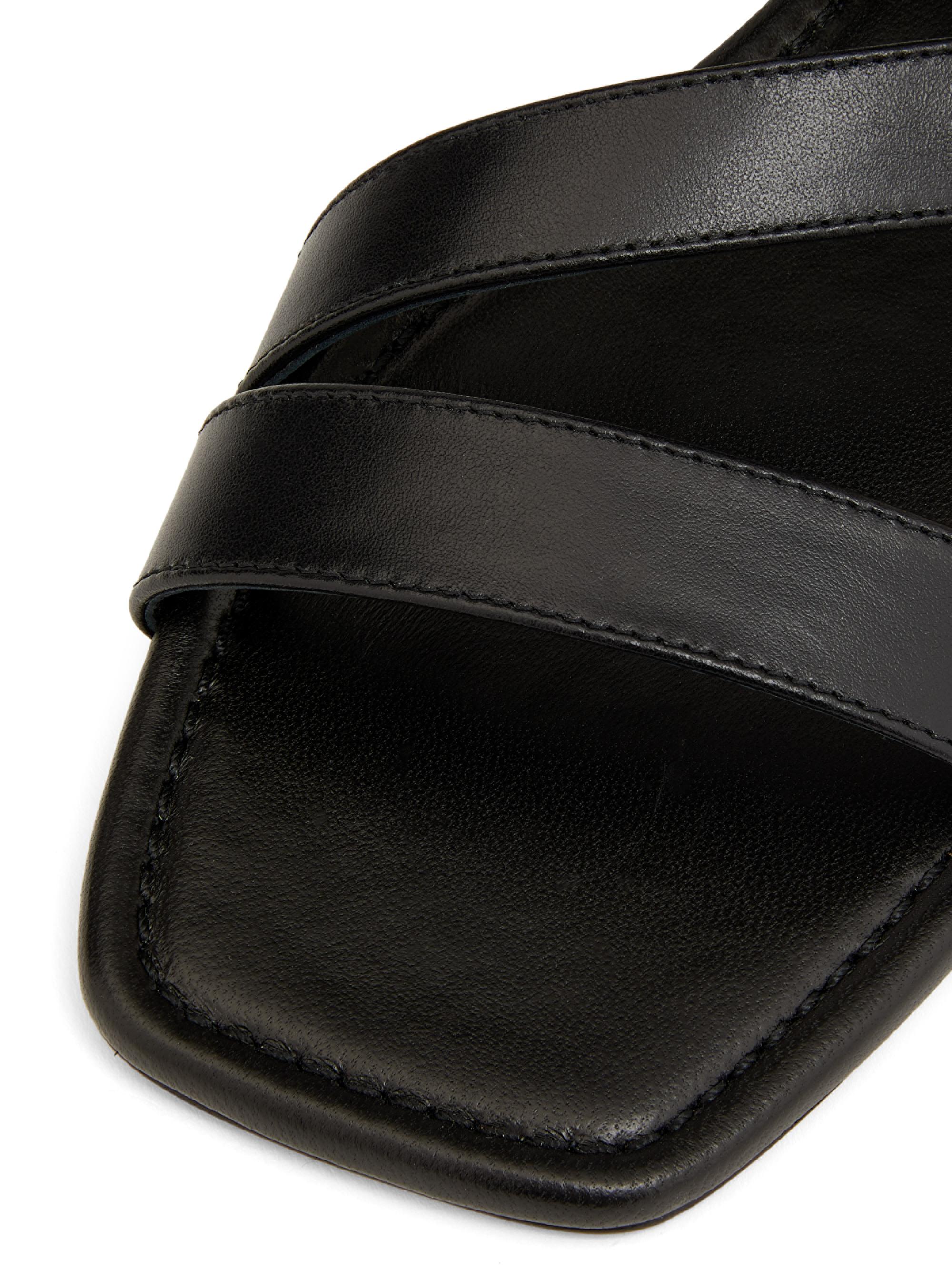 Stuart Weitzman Maven Buckle-Detailed Leather Sandals | Saks Fifth