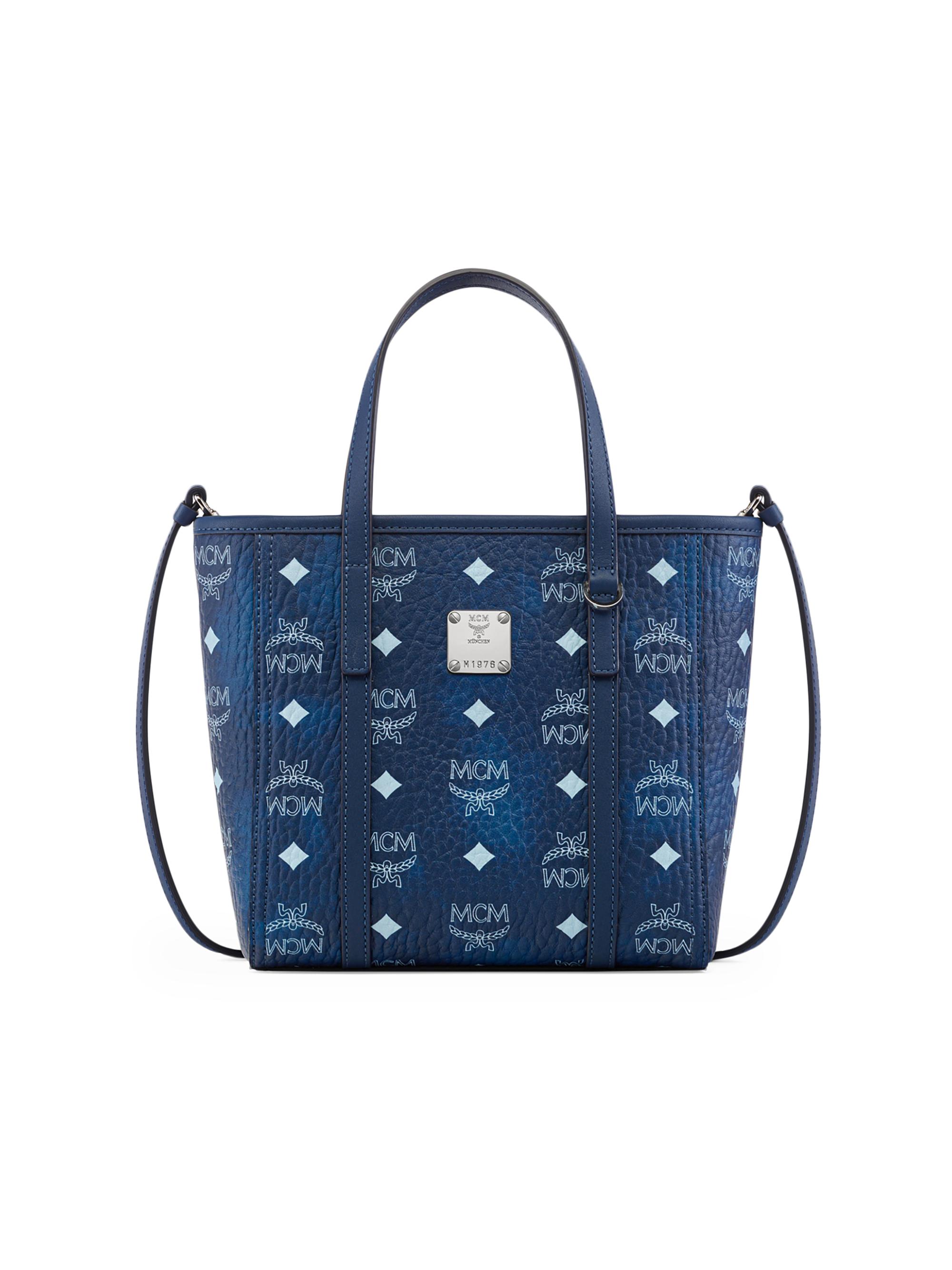 MCM Women's Toni Vi Top Handle Bag - Blue Visetos
