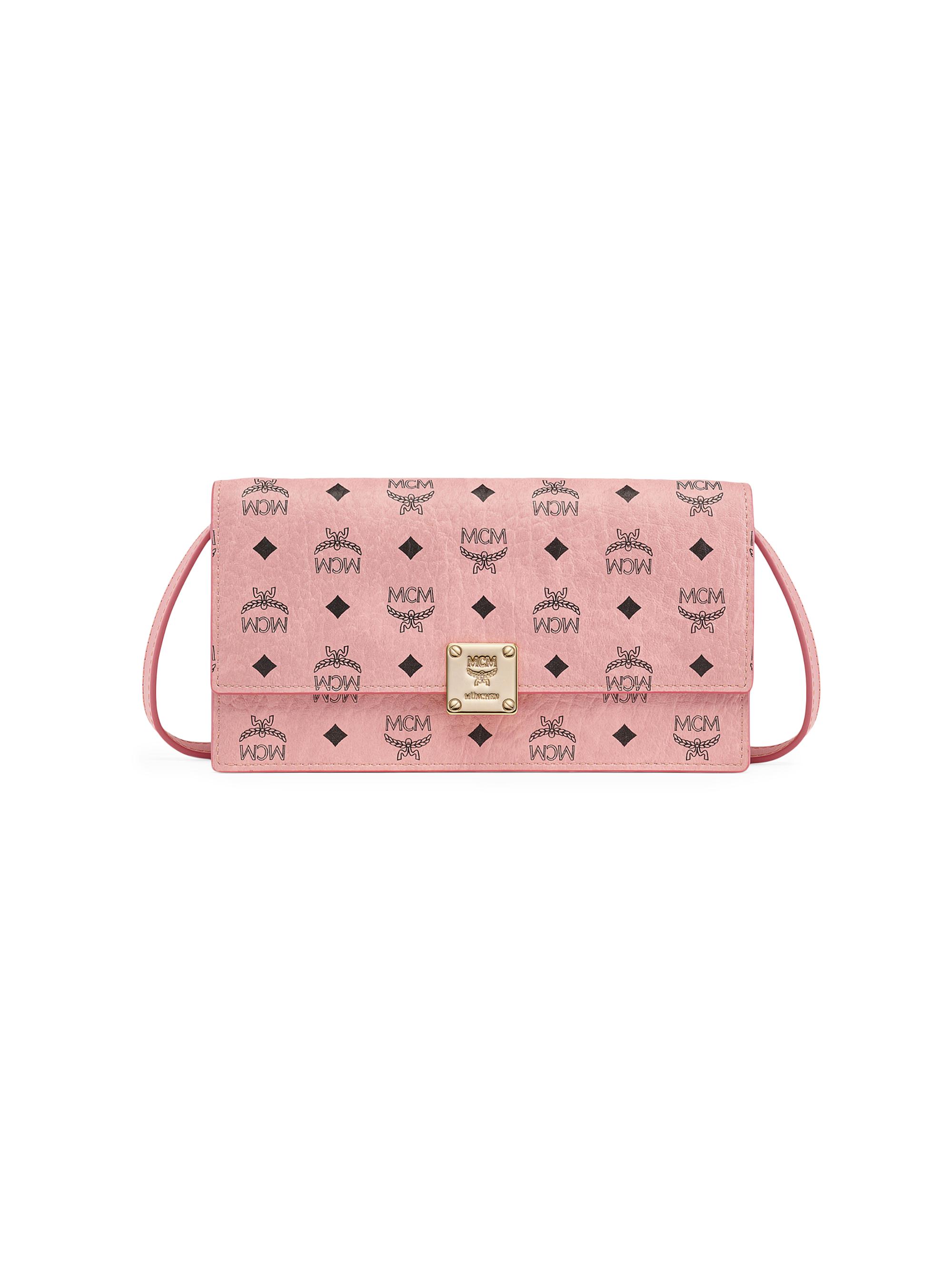 MCM Women's Aren Visetos  Wallet - Soft Pink