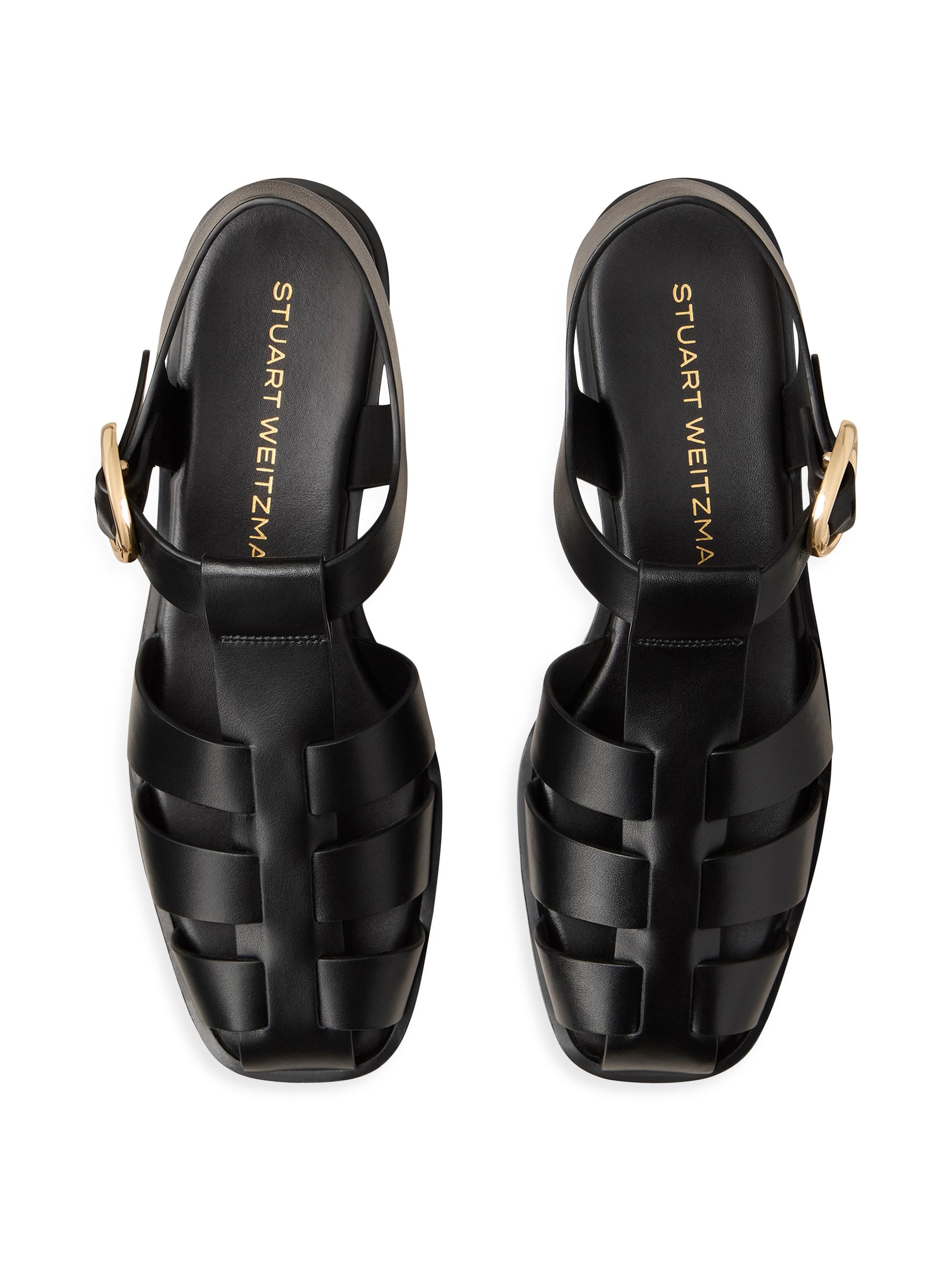 Stuart Weitzman Villa Leather Fisherman Sandals | Saks Fifth Avenue