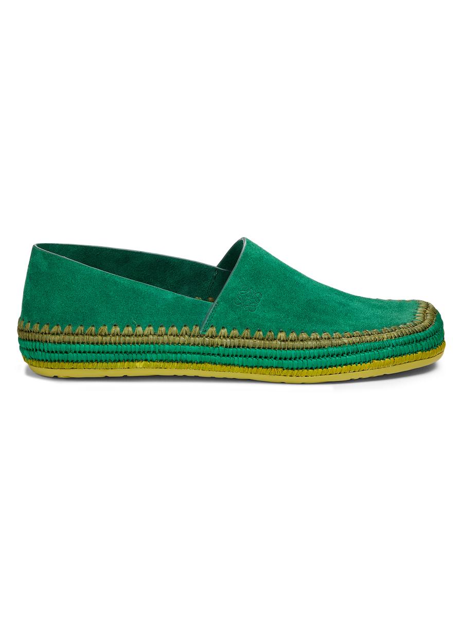 【LOEWE】 Paula's Ibiza Rio suede slip-on shoes Paula's Ibiza Rio suede slip-on shoes in pink - Loewe