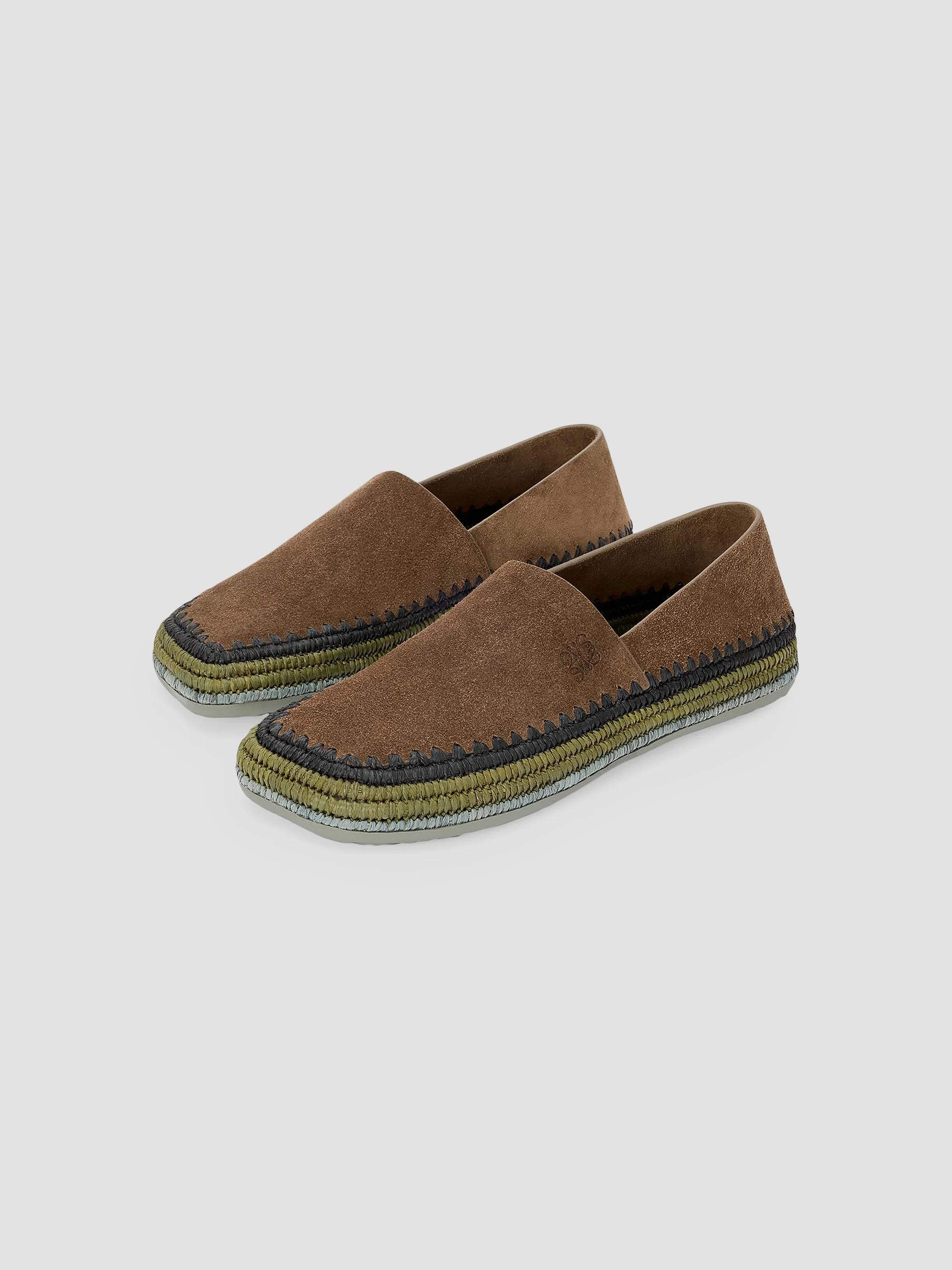 Loewe X Paulas Ibiza Slipper Rio Moccasins, In Brown Suede - NWT LOEWE LOEWE x Paula main image 3