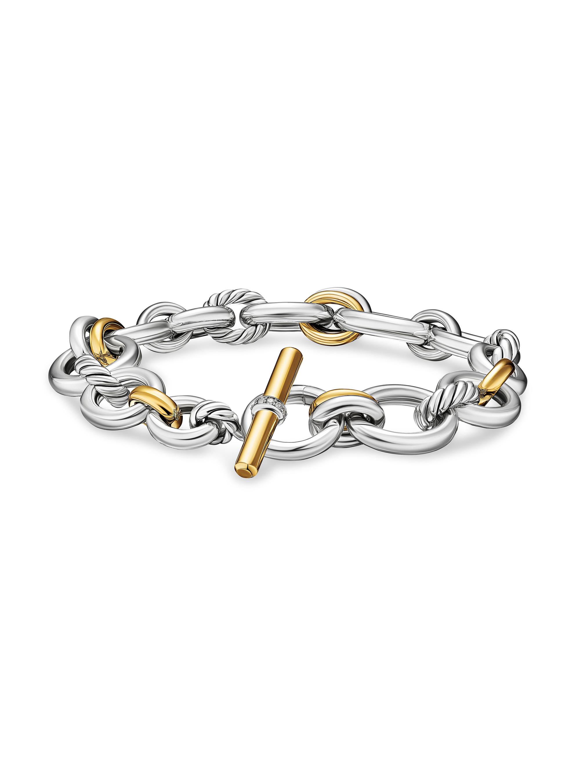 David Yurman Women's DY Mercer Chain Bracelet in Sterling Silver - Diamond