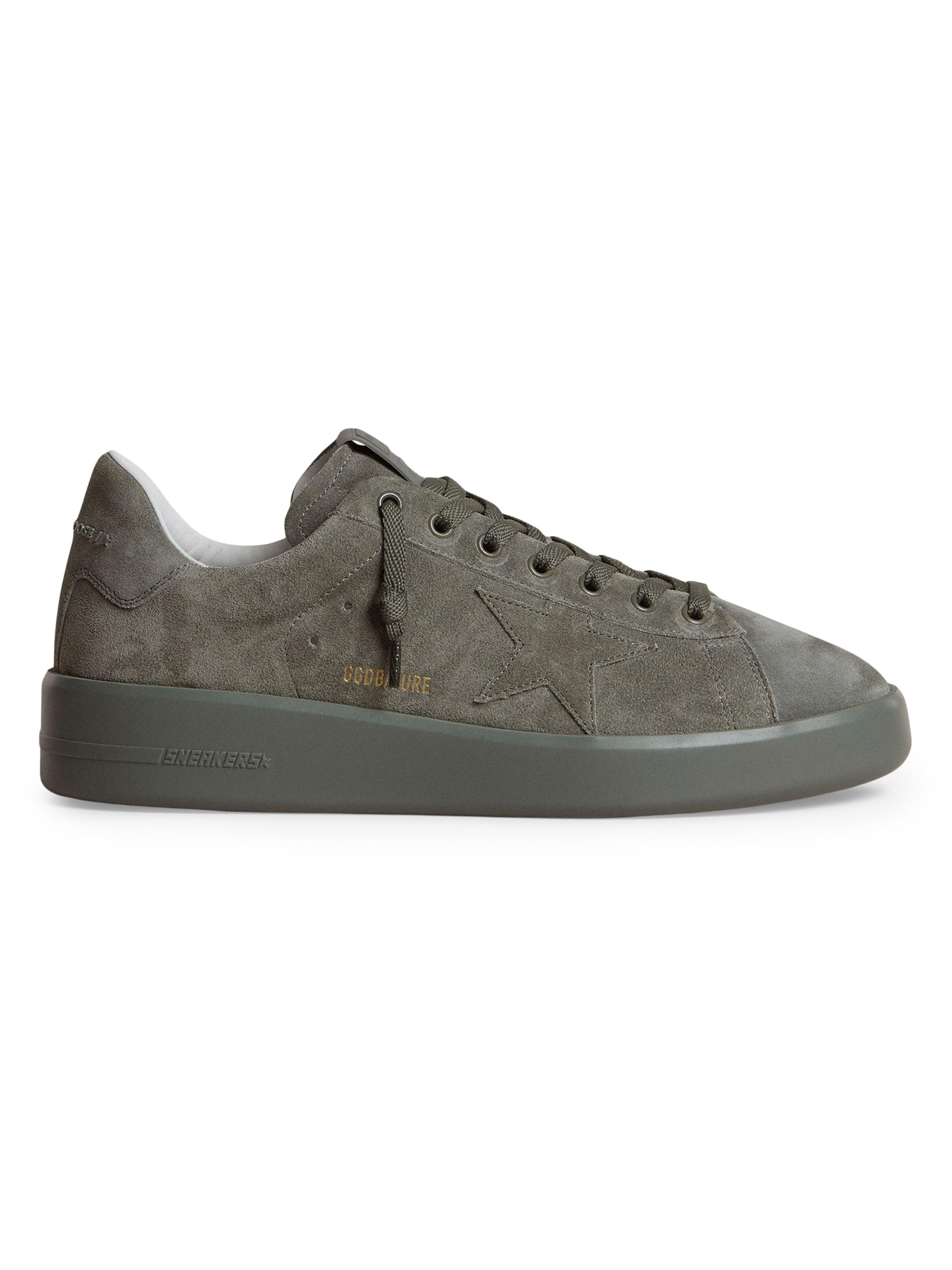 Golden Goose Men's Pure Star 40MM Suede Sneakers - Military Green