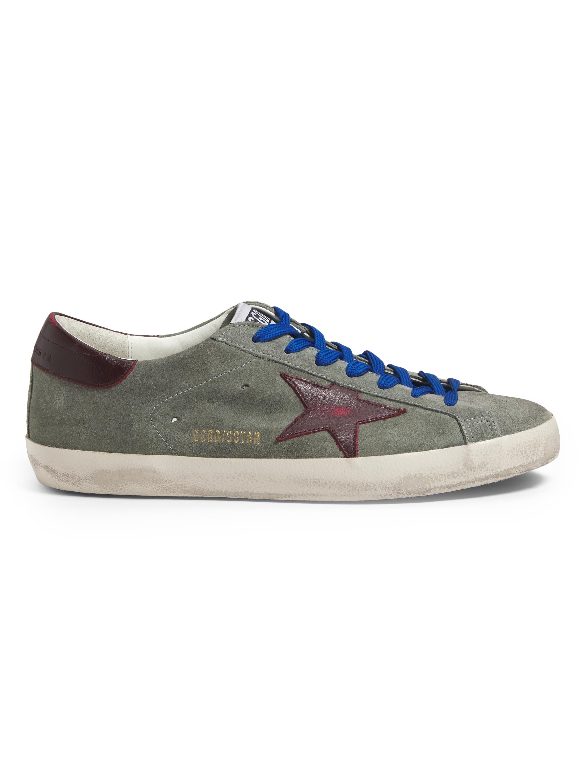 Golden Goose Men's Super-Star Suede Low-Top Sneakers - Green Kenya